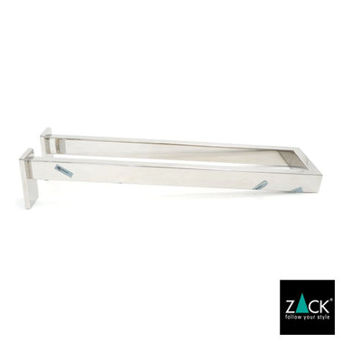 ZACK 40002D バスルームシェルフ:壁取付用の長方形シェルフを斜めから見た全体