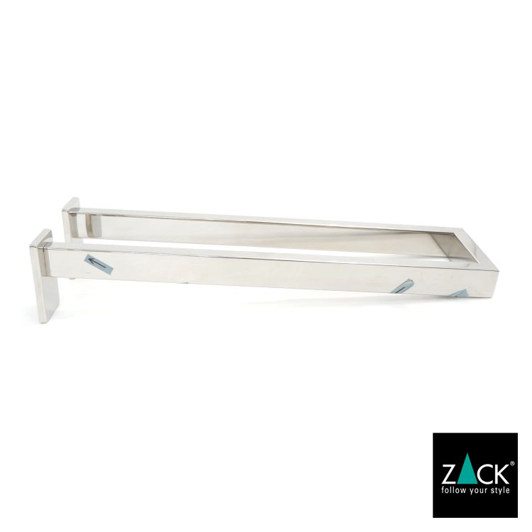 ZACK 40002D バスルームシェルフ:壁取付用の長方形シェルフを斜めから見た全体