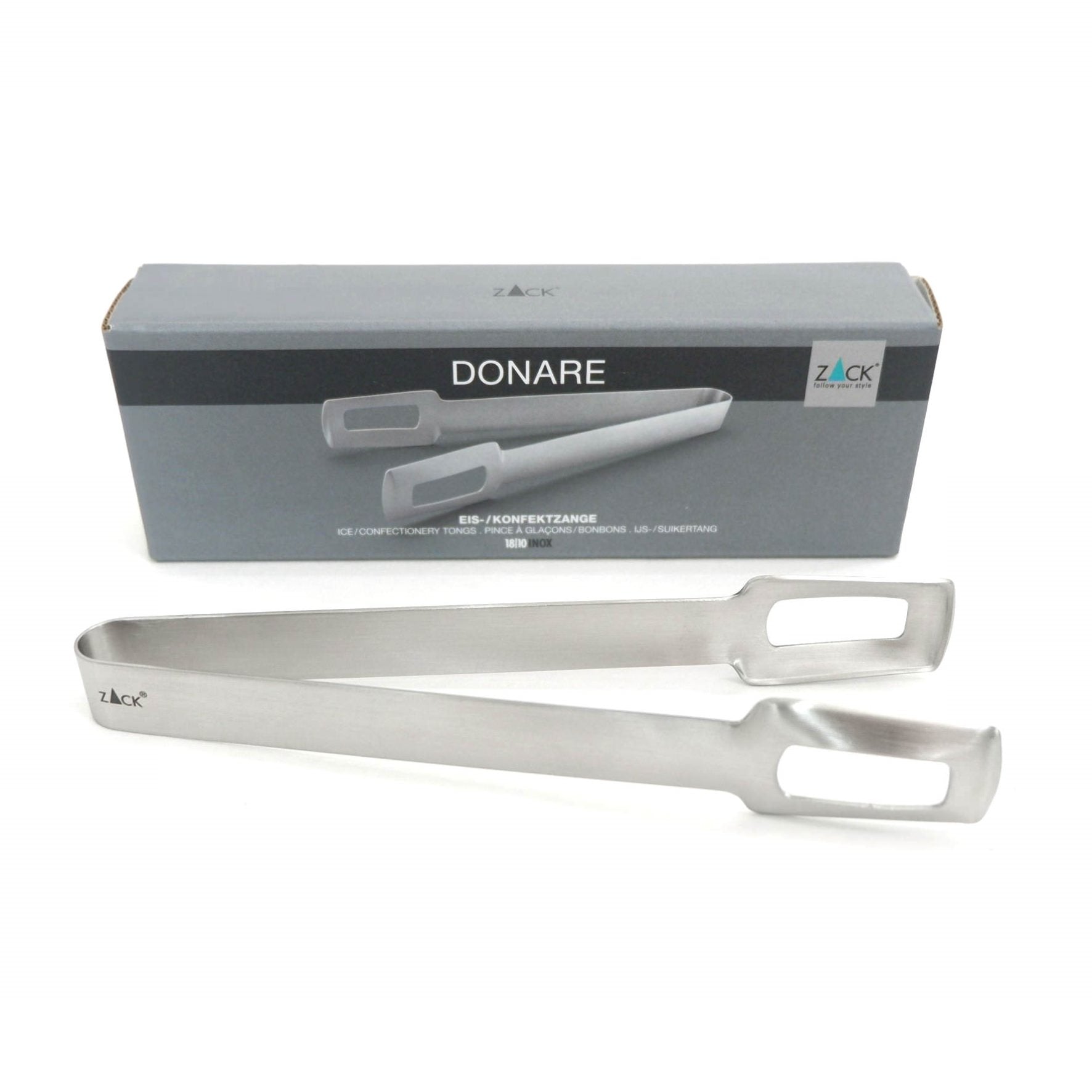 アイストング｜20318 DONAR HL 氷ばさみ 氷つかみ 長さ19cm 幅2.5cm 18/10ステンレス製 ヘアライン仕上げ