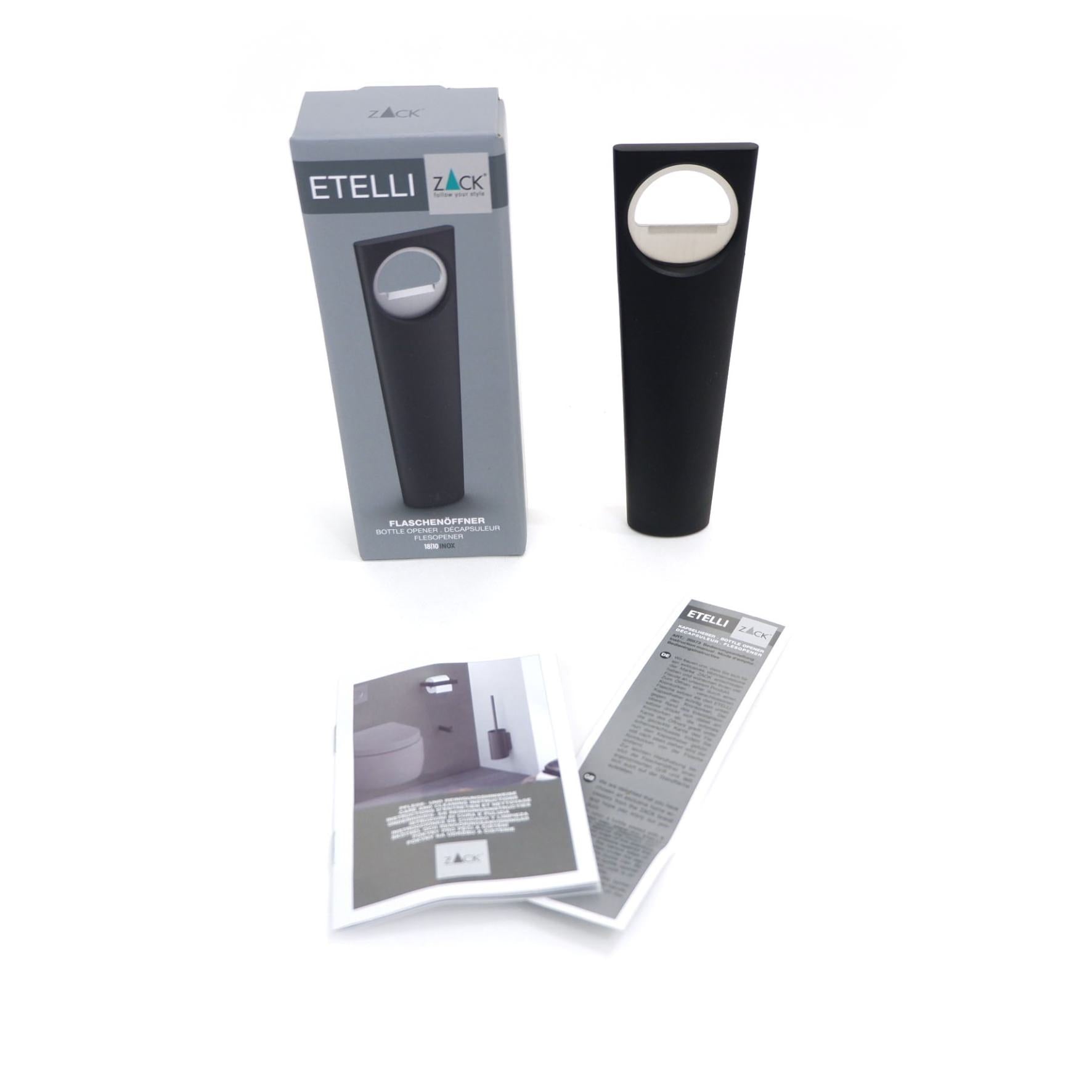 ボトルオープナー｜20573 ETELLI HL 栓抜き 超軽量 高さ14.3cm 幅4.5cm 18/10ステンレス製 ヘアライン仕上げ