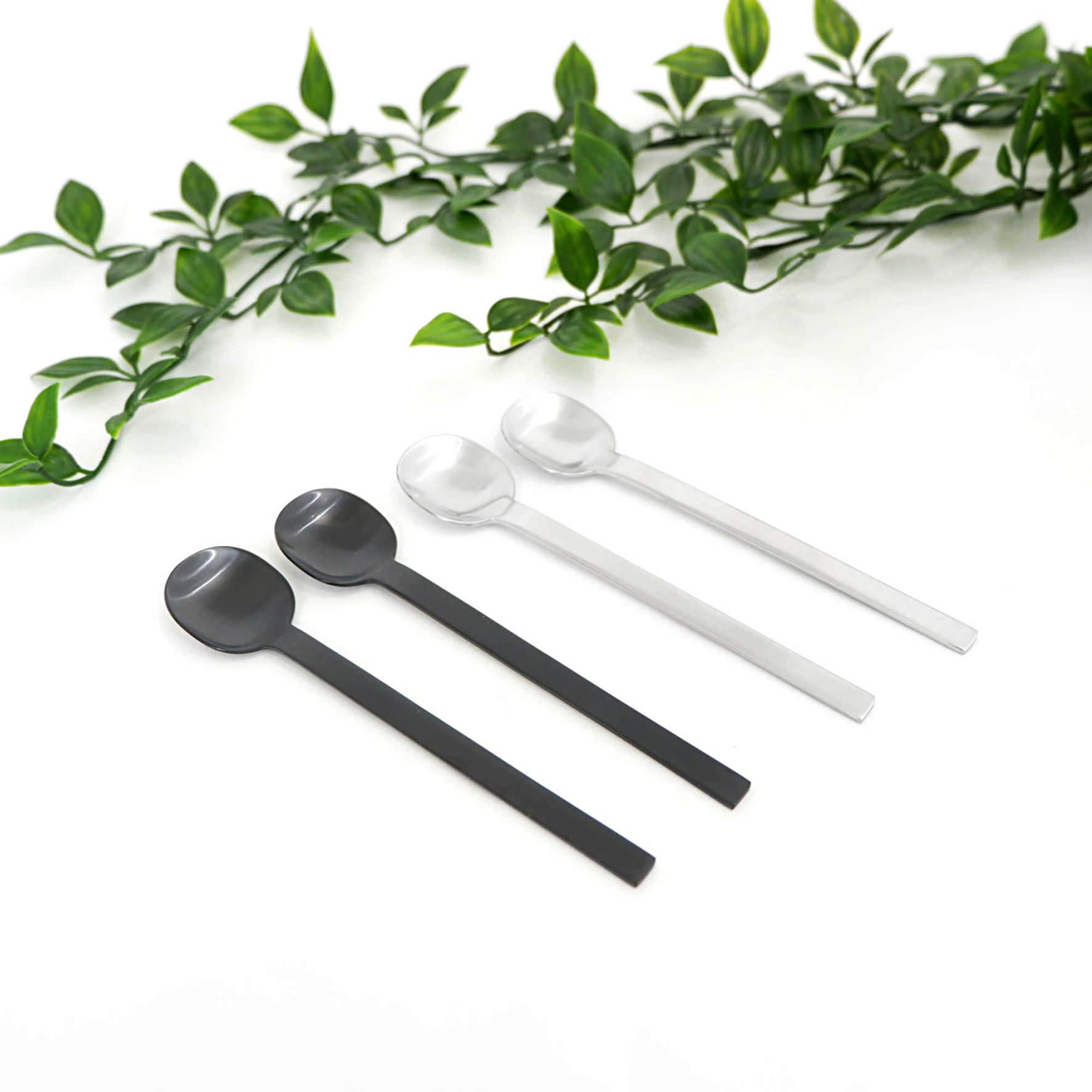 コーヒースプーン 2本セット｜20597 MENOA HL ティースプーン 長さ13.4cm 18/10ステンレス製 ヘアライン仕上げ SP50 H2-1414