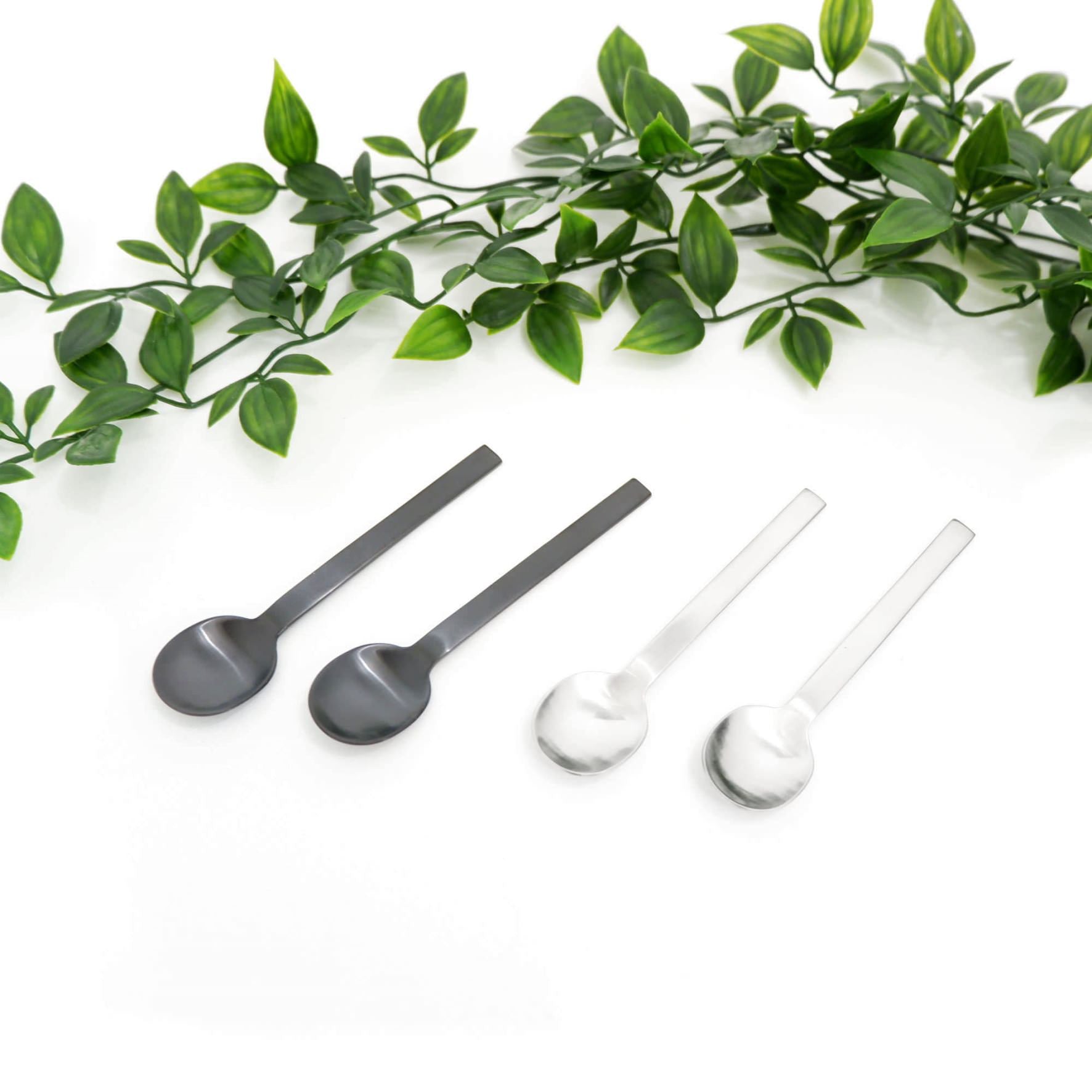 エスプレッソスプーン 2本セット｜20598 MENOA HL ティースプーン 長さ10.6cm 18/10ステンレス製 ヘアライン仕上げ SP50 H2-1196