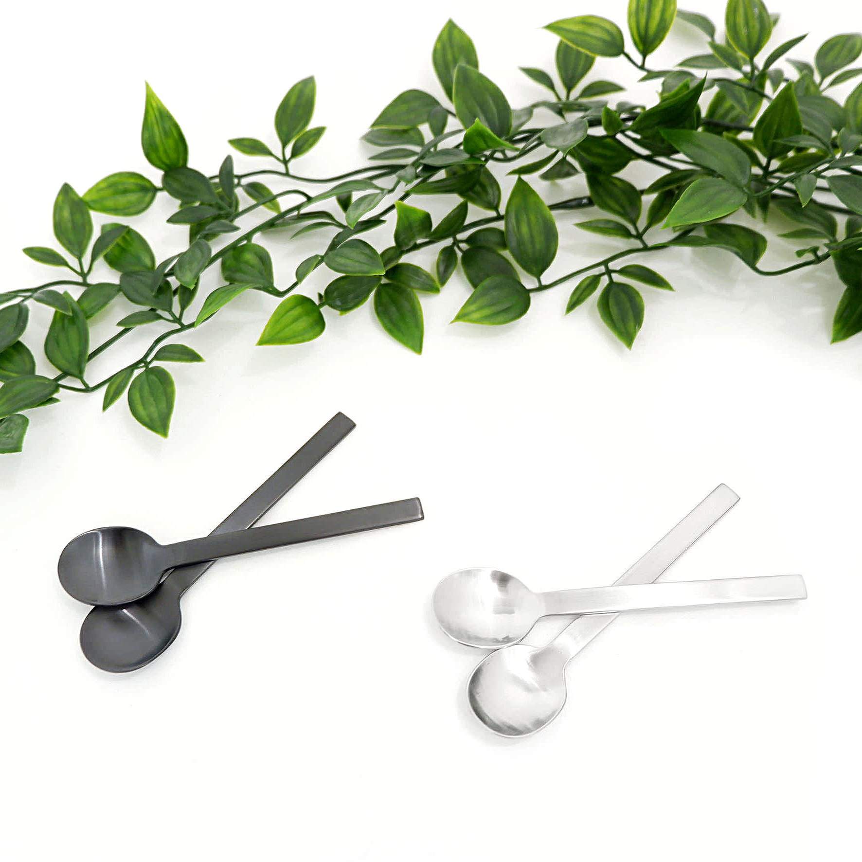 エスプレッソスプーン 2本セット｜20598 MENOA HL ティースプーン 長さ10.6cm 18/10ステンレス製 ヘアライン仕上げ SP50 H2-1196