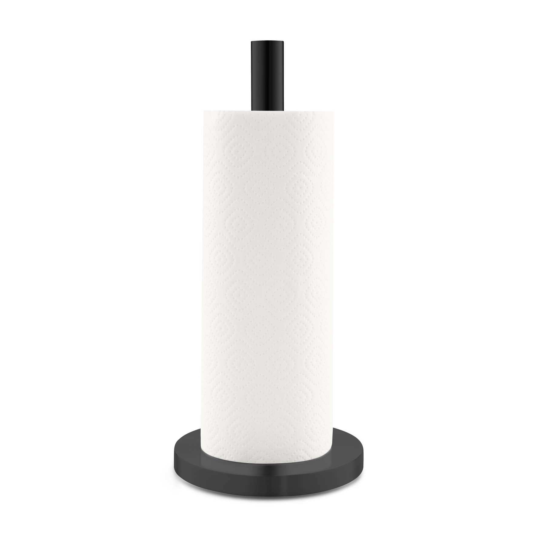 キッチンロールホルダー｜20706 CUNA MB ペーパーホルダー キッチンペーパースタンド 高さ33.3cm 底部直径15cm 18/10ステンレス製 マットブラック