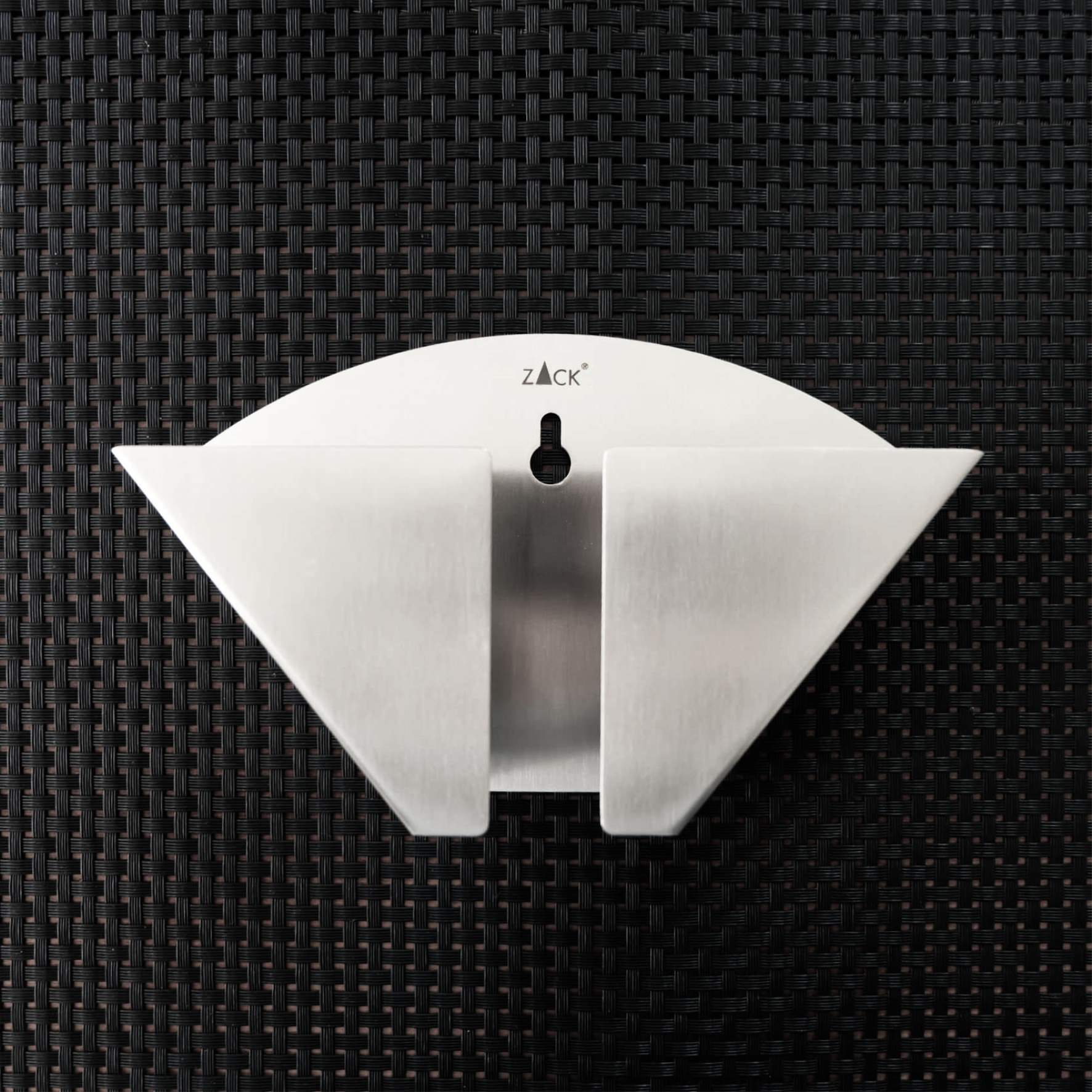 コーヒーフィルターホルダー｜20744 NUNO HL 壁付けコーヒーフィルターケース 高さ12cm 幅19cm 18/10ステンレス製 ヘアライン仕上げ