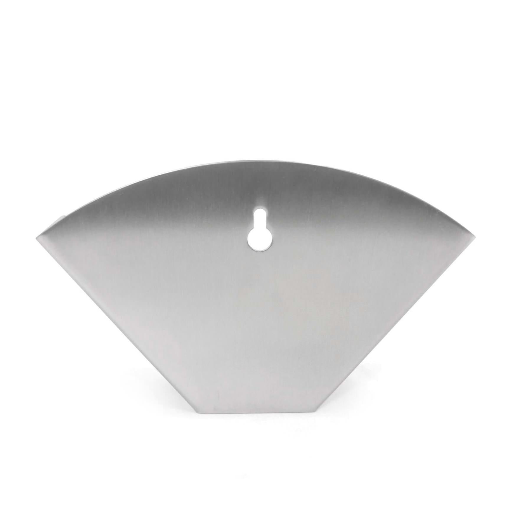 コーヒーフィルターホルダー｜20744 NUNO HL 壁付けコーヒーフィルターケース 高さ12cm 幅19cm 18/10ステンレス製 ヘアライン仕上げ