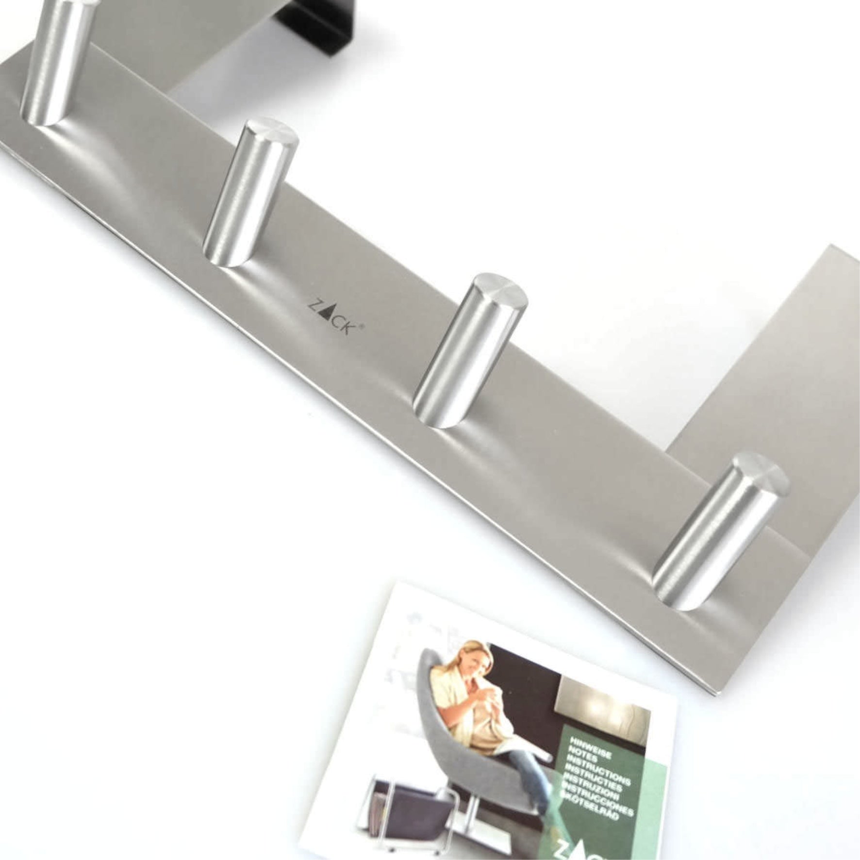 ドアフックラック｜20753 EXIT HL 衣類フック 帽子掛け 19mm幅ドア用 高さ13.5cm 横幅27cm 18/10ステンレス製 ヘアライン仕上げ