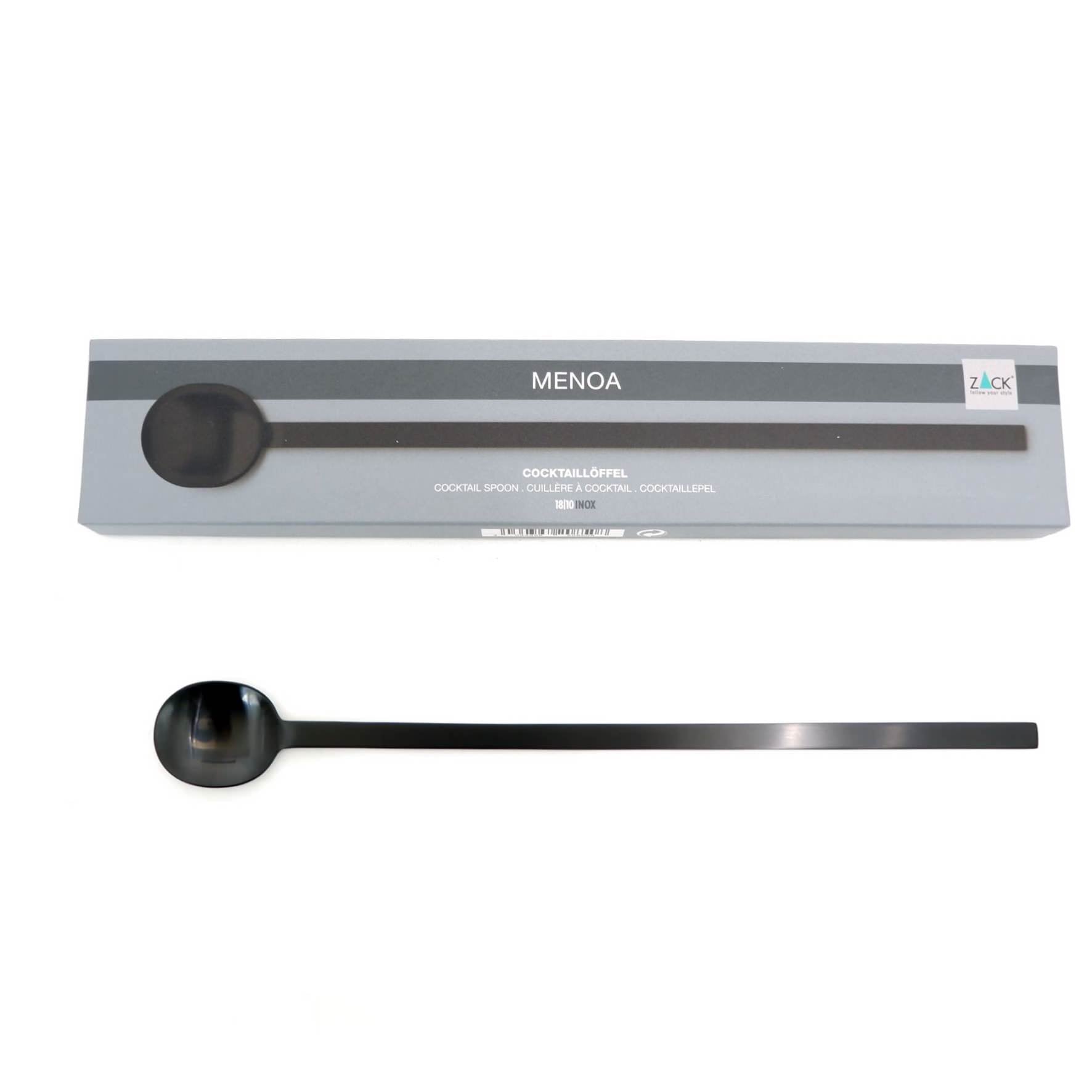 バースプーン｜20850 MENOA MB ロンググラス マドラー 長さ25.8cm 18/10ステンレス製 マットブラック SP50 H2-157