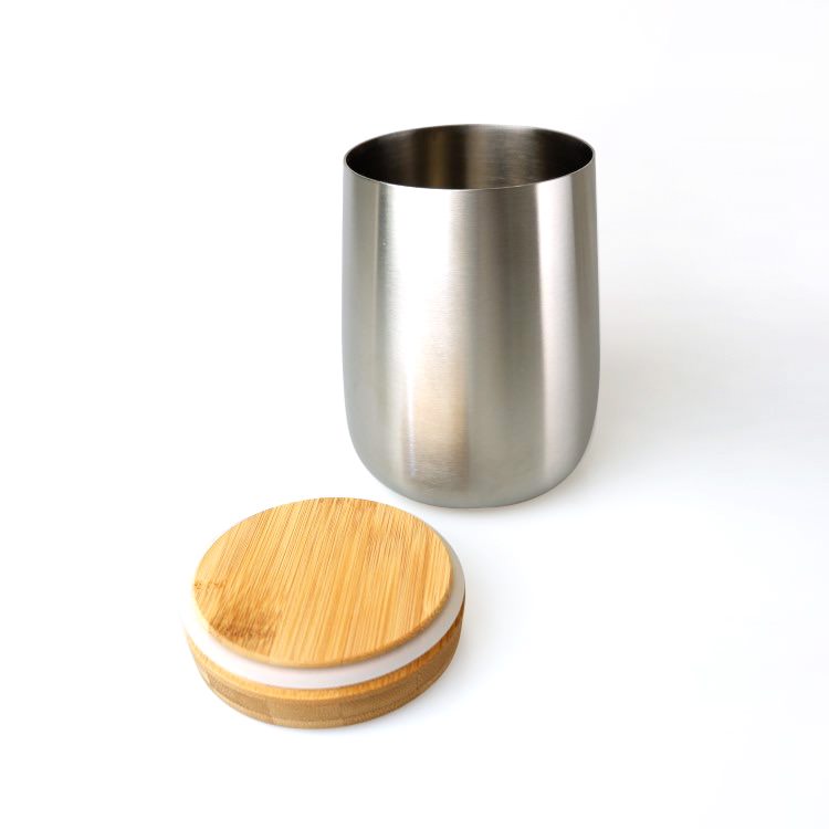 キャニスターL｜20868 BEVO HL 保存容器 小物入れ 高さ15.2cm 直径11cm 18/10ステンレス製 ヘアライン仕上げ H1 SP50