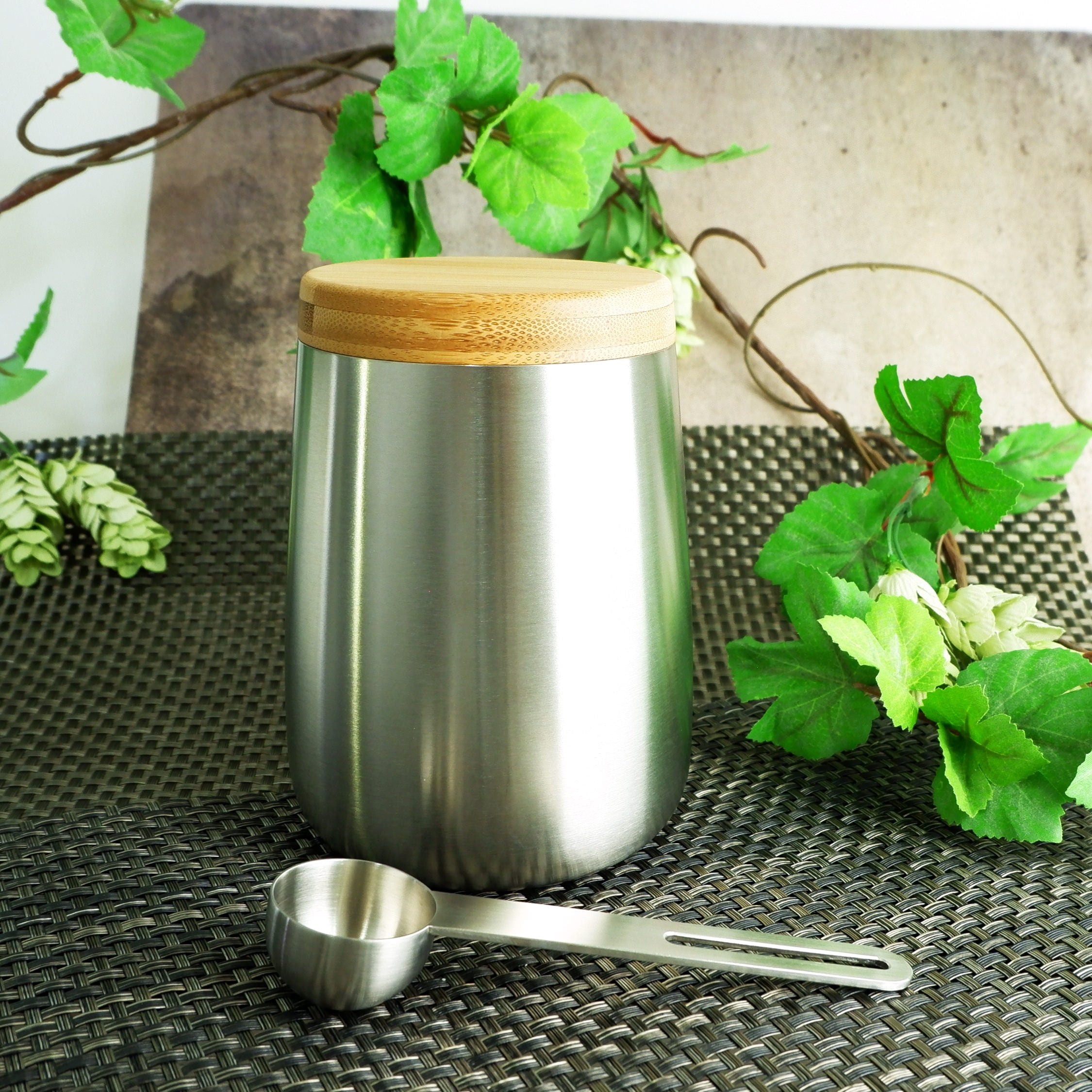 キャニスターL｜20868 BEVO HL 保存容器 小物入れ 高さ15.2cm 直径11cm 18/10ステンレス製 ヘアライン仕上げ H1 SP50