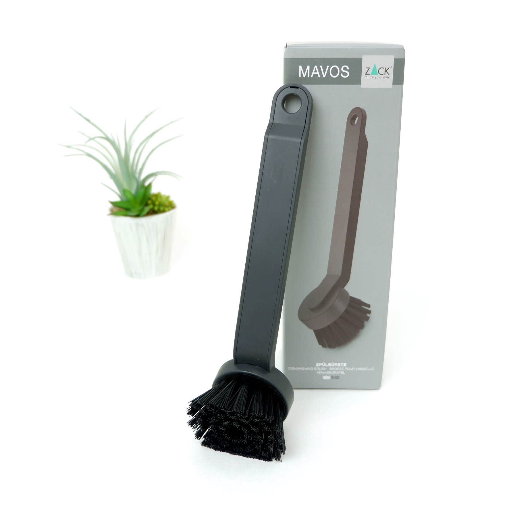 ディッシュブラシ｜20919 MAVOS ABS製 マットブラック キッチンクリーニング 長さ21.8cm H2-421