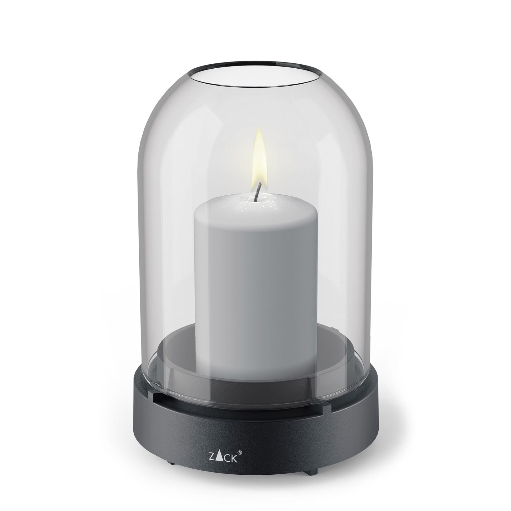 ランタンS グレー｜30111 TREVO ガラス製 テーブルライト 卓上ライト キャンドルライト直径9.8cm 高さ15cm ガラス直径5cm 高さ13cm グレイ