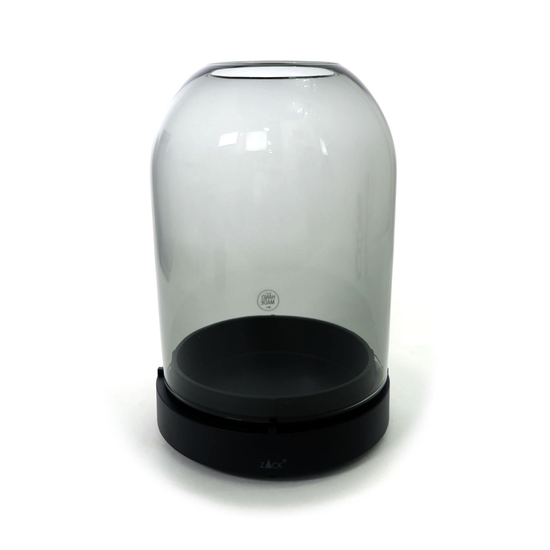 ランタンL グレー｜30112 TREVO ガラス製 テーブルライト 卓上ライト キャンドルライト 直径13.8cm 高さ20.3cm ガラス直径6.5cm 高さ18cm グレイ SP50