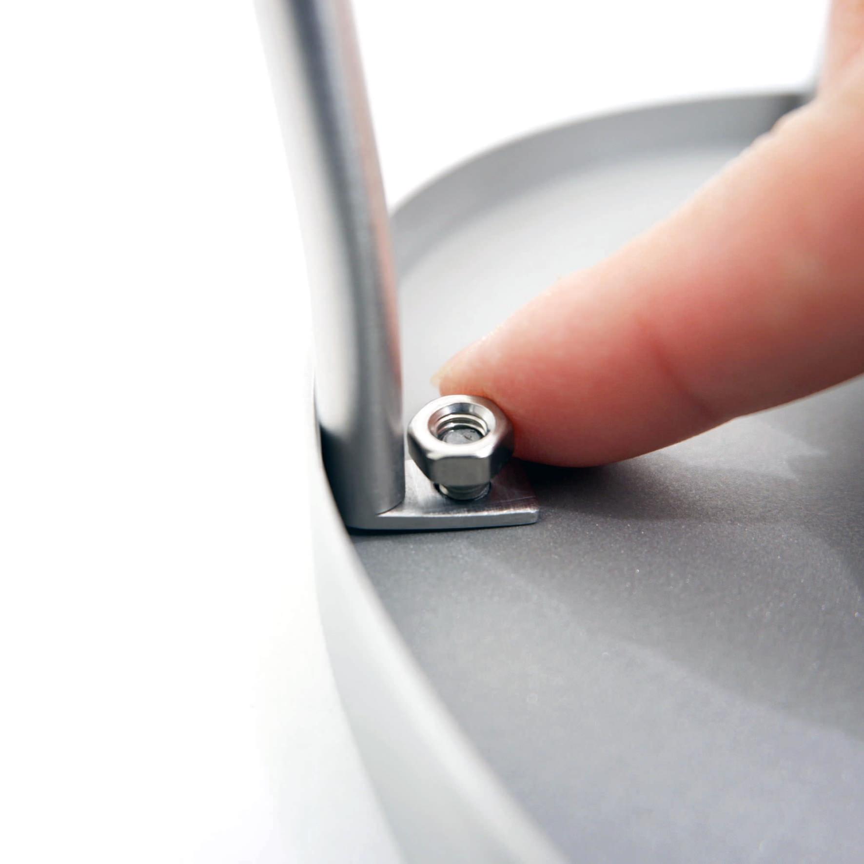 フラワーポットスタンドL｜30636 PLATENA HL ガーデニング 鉢置き 鉢スタンド 高さ52cm 直径27.6cm 18/10ステンレス製 ヘアライン仕上げ H2-632