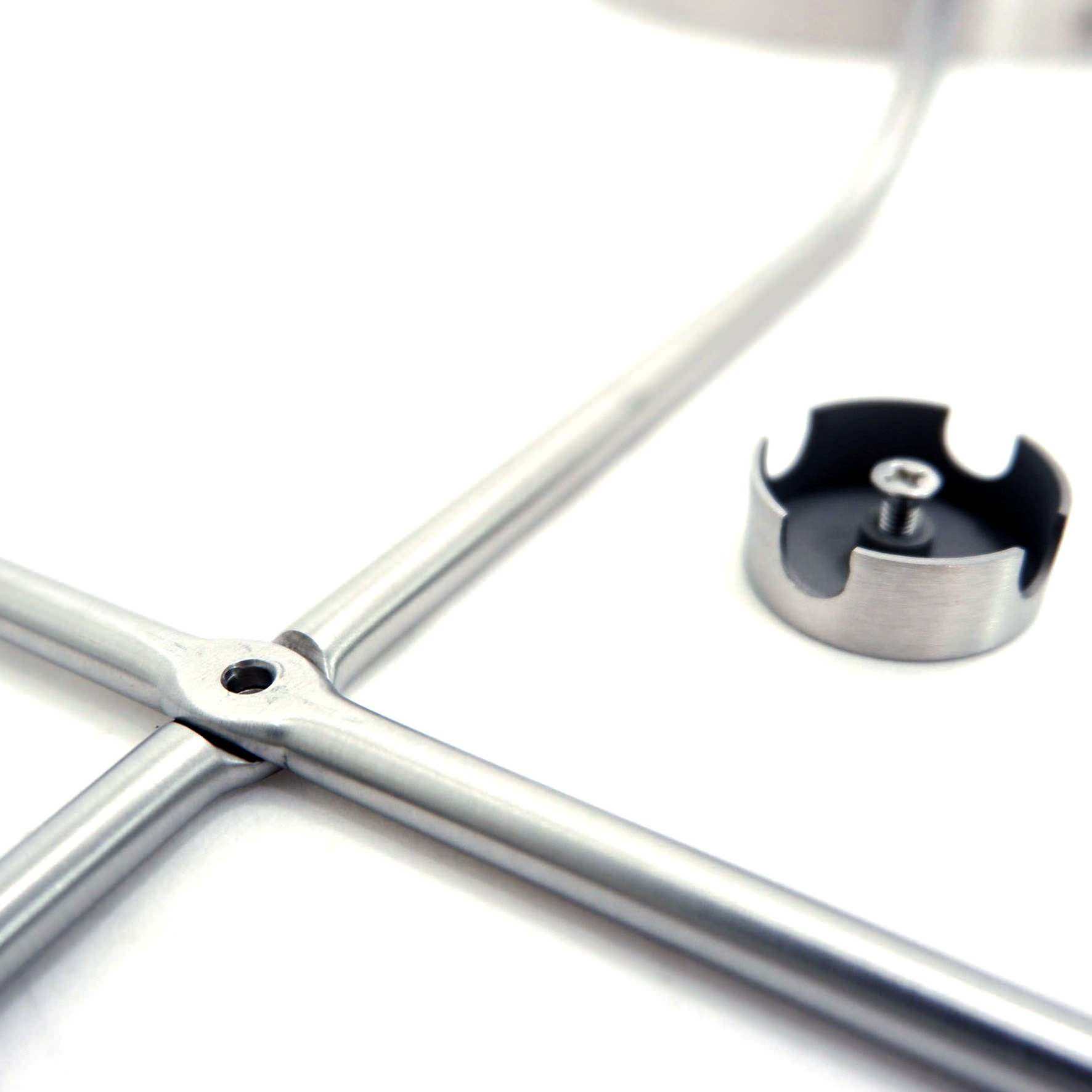 フラワーポットスタンドL｜30636 PLATENA HL ガーデニング 鉢置き 鉢スタンド 高さ52cm 直径27.6cm 18/10ステンレス製 ヘアライン仕上げ H2-632