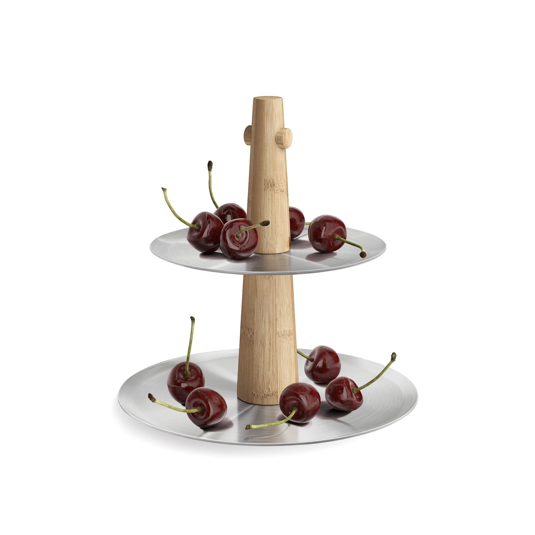 ケーキ/フルーツスタンド｜30739 SEVORE HL 2段スタンド フルーツスタンド アフタヌーンティスタンド 高さ23.5cm 最大直径22cm 18/10ステンレス製 ヘアライン仕上げ H2-475 SP50