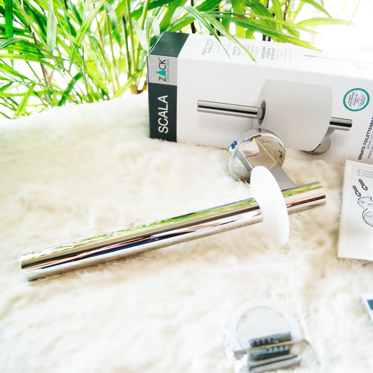 スペアトイレットペーパーホルダー｜40053 SCALA MP ペーパーストッカー 予備ロール 壁設置タイプ 高さ25cm 奥行き10.5cm 18/10ステンレス製 ミラーポリッシュ仕上げ