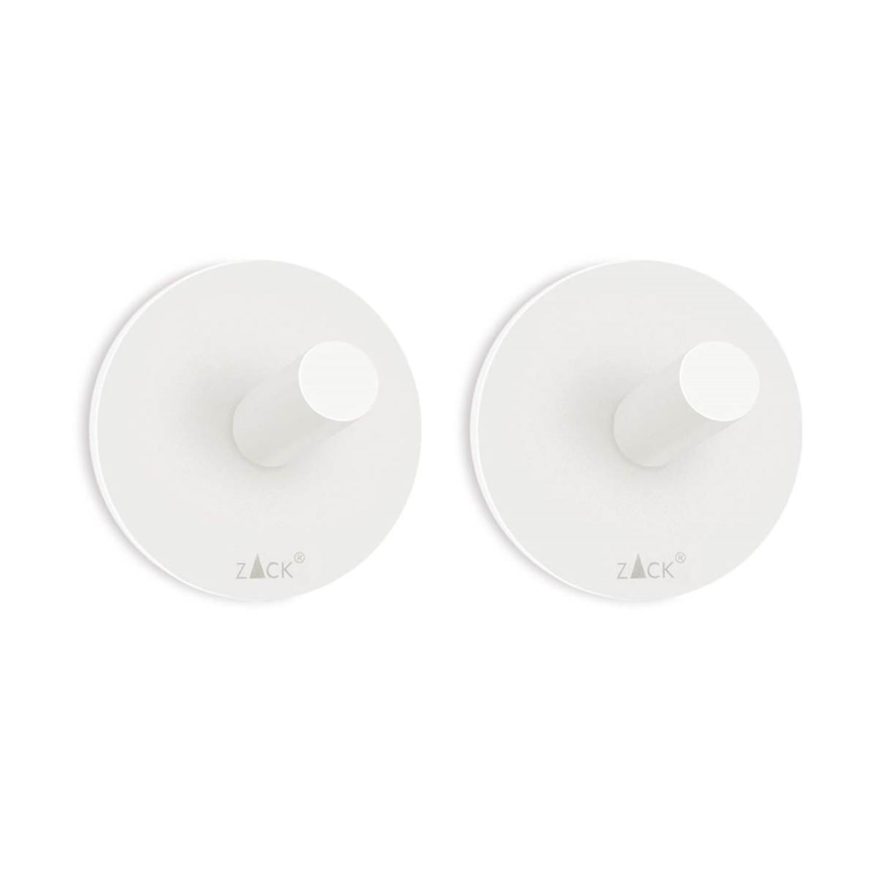 タオル掛け｜40127 DUPLO MW タオルフック 2個入 タオルホルダー シール接着タイプ 直径4.5cm 18/10ステンレス製 マットホワイト SP50