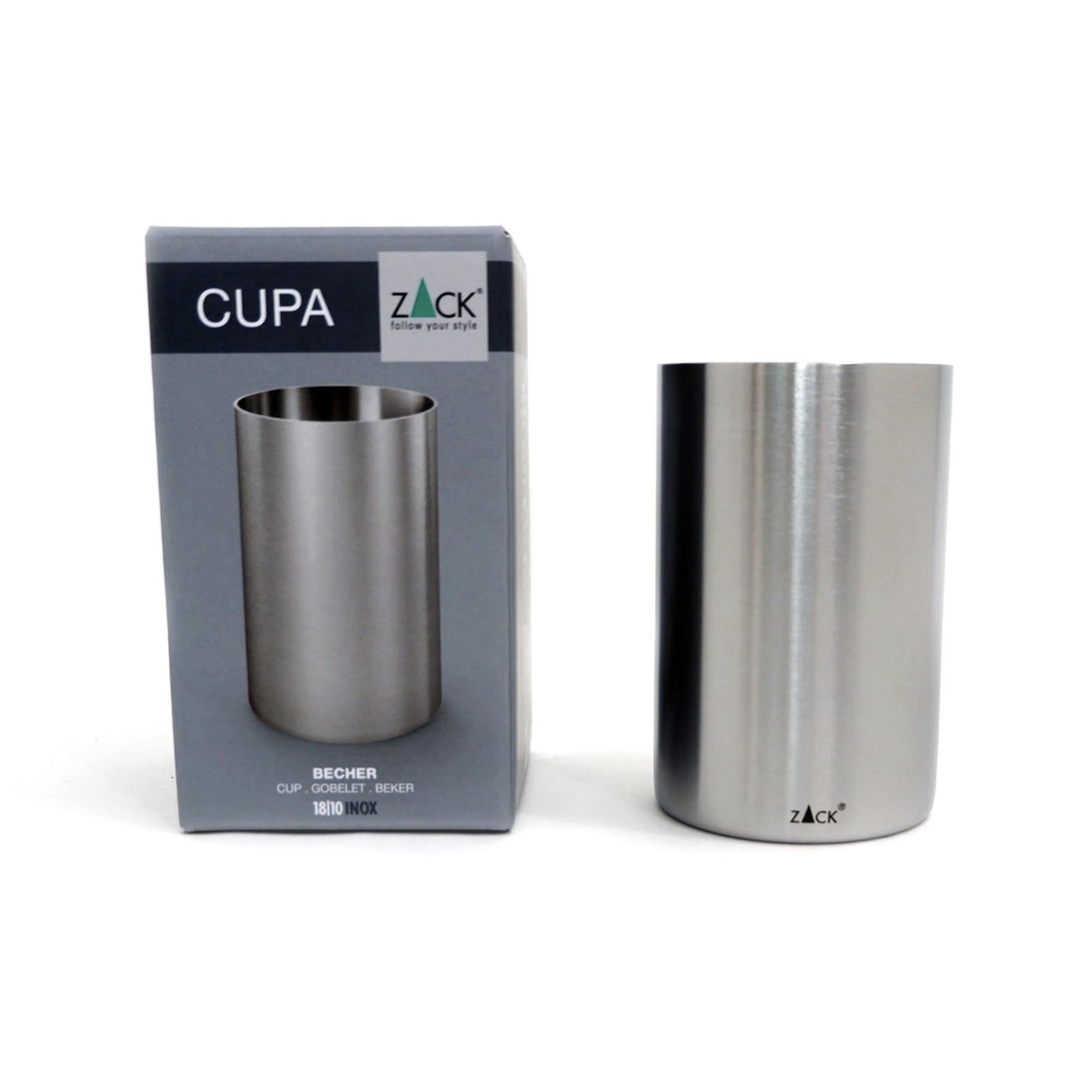 タンブラー｜40129 CUPA HL コップ 高さ10cm 直径6.5cm 250ml 18/10ステンレス製 ヘアライン仕上げ