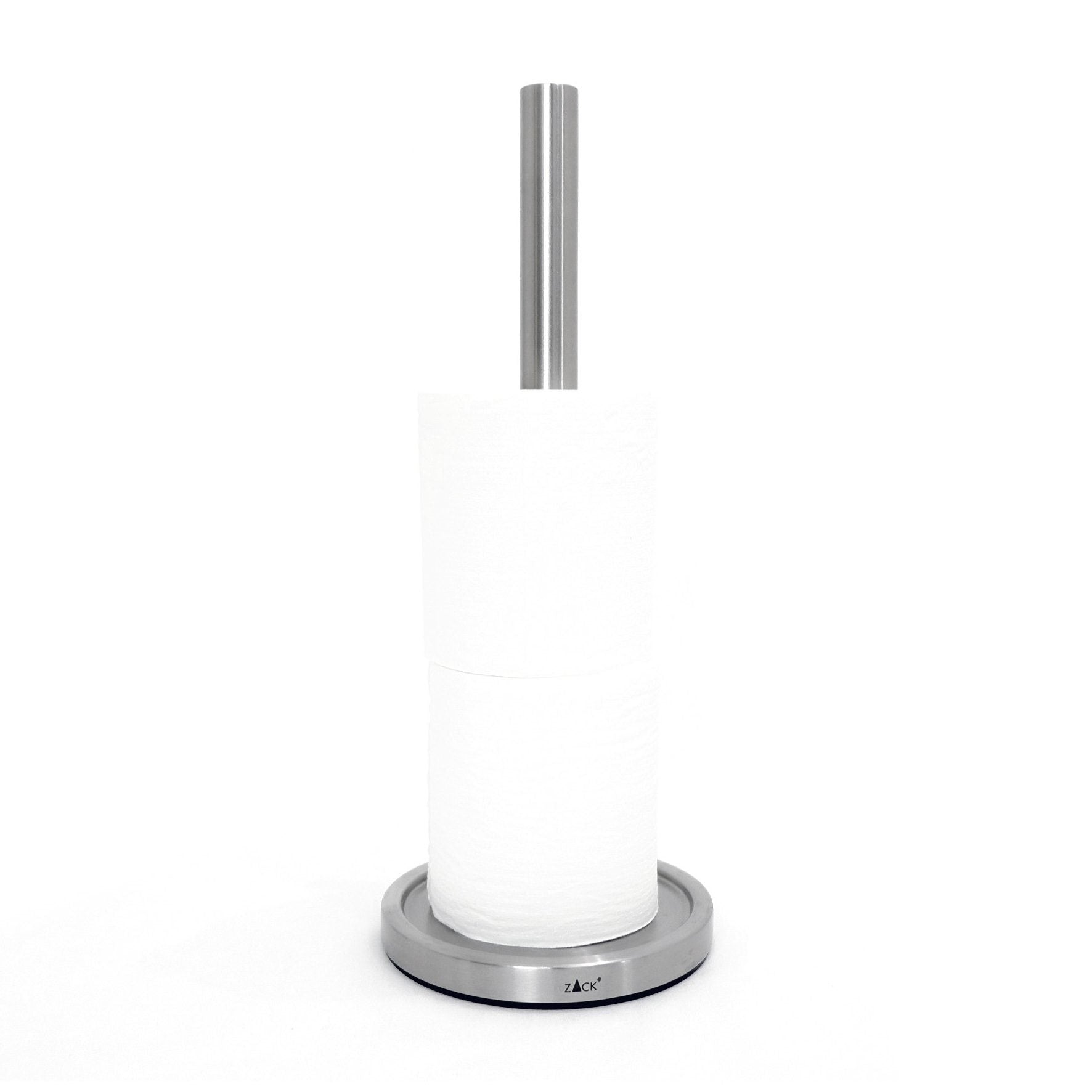 スペアトイレットペーパーホルダー｜40180 MIMO HL ペーパーストッカー ペーパースタンド 高さ38cm ベース直径15cm 18/10ステンレス製 ヘアライン仕上げ