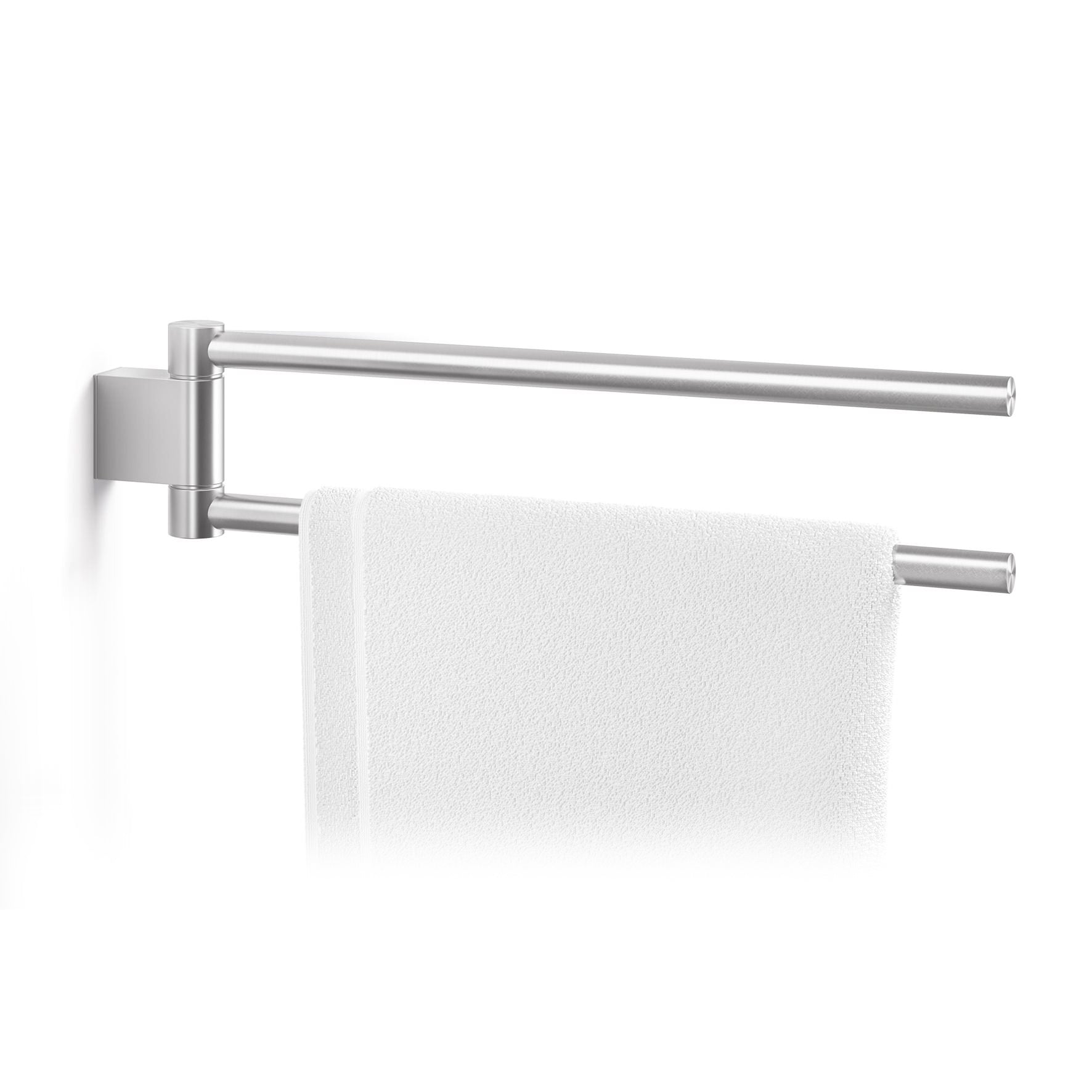 タオル掛け｜40424 ATORE HL ダブルタオルホルダー タオルレール タオルハンガー可動 壁設置 幅2.8cm 高さ10.4cm 長さ46cm 18/10ステンレス製 ヘアライン仕上げ