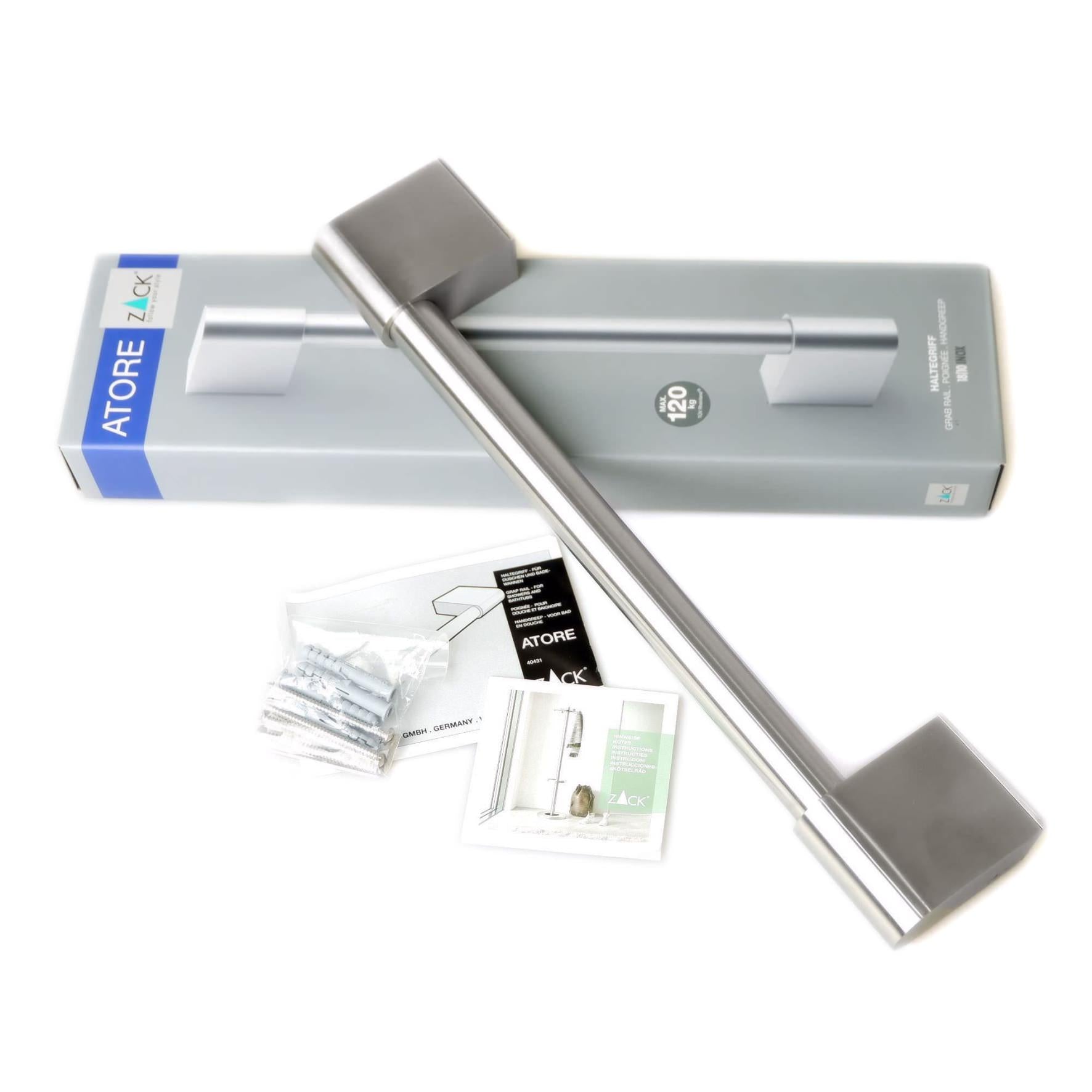 バス用レール｜40431 ATORE HL バスルームレール てすり 浴室用てすりあったら便利な浴室レール 長さ35.4cm 高さ3cm 奥行き6.7cm 18/10ステンレス製 ヘアライン仕上げ SP50