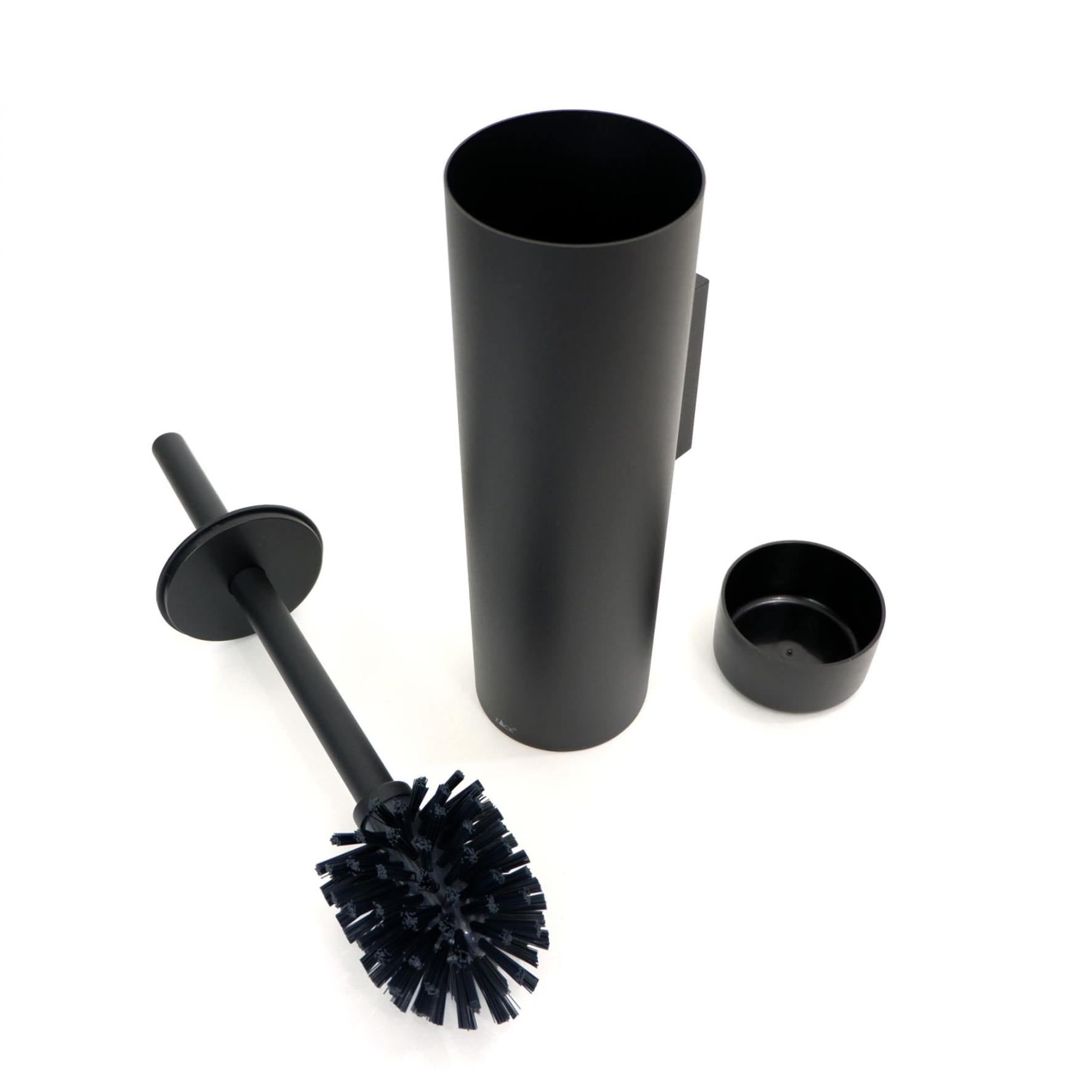 トイレブラシ｜40448 TUBO MB 壁設置タイプ トイレ掃除 長さ40.4cm ケース直径9cm 18/10ステンレス製 マットブラック SP50
