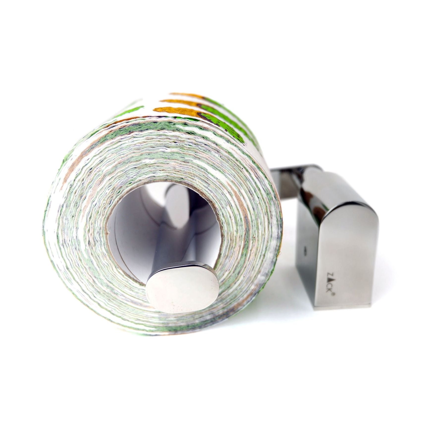 トイレットペーパーホルダー｜40471 ATORE MPロールホルダー ペーパーストッカー 壁設置タイプ 幅12.4cm 高さ10.4cm 奥行き5.4cm 18/10ステンレス製 ミラーポリッシュ仕上げ