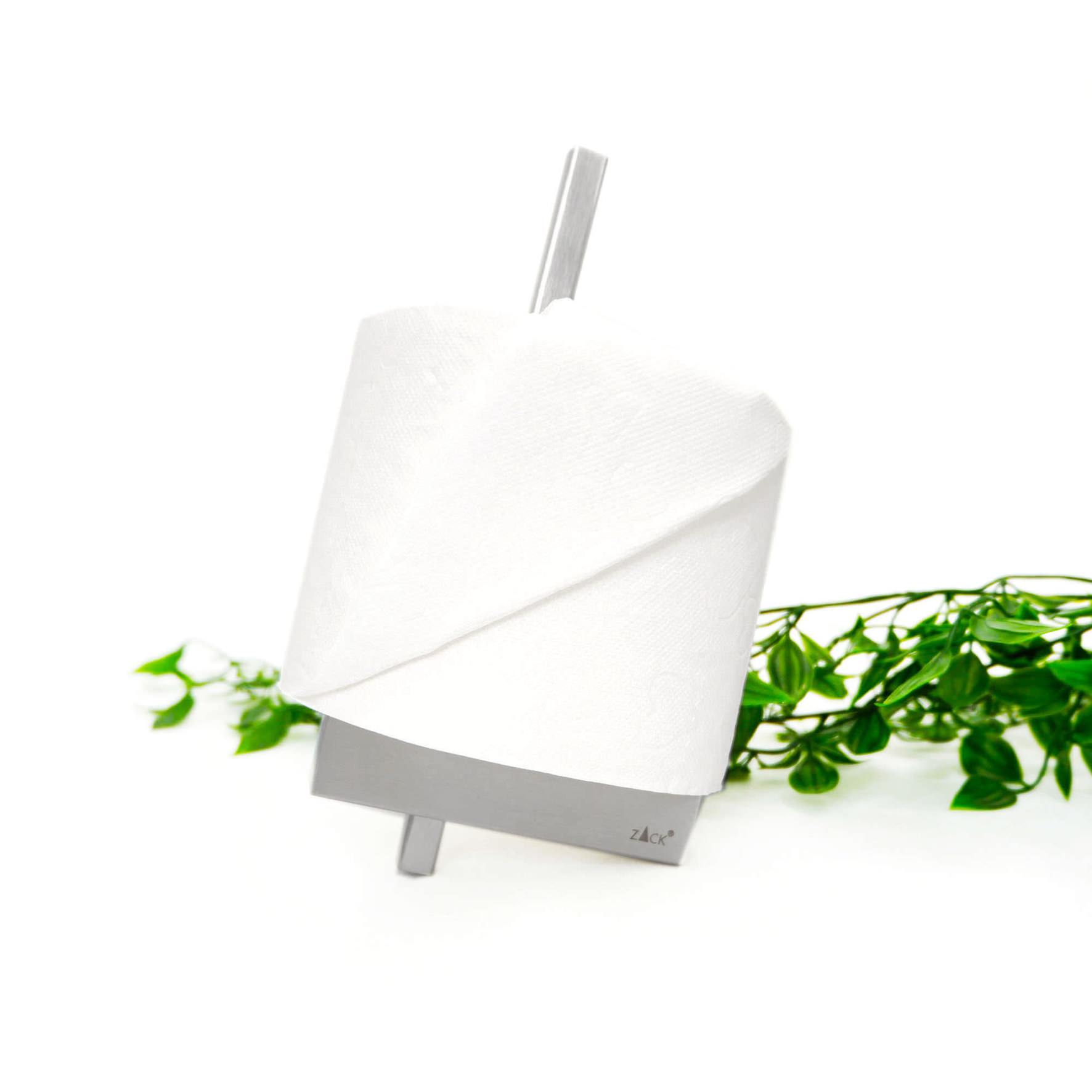 スペアトイレットペーパーホルダー｜40481 CARVO HL ペーパーストッカー ペーパースタンド 壁設置タイプ 高さ19.5cm 幅2.3cm 奥行き10cm 18/10ステンレス製 ヘアライン仕上げ