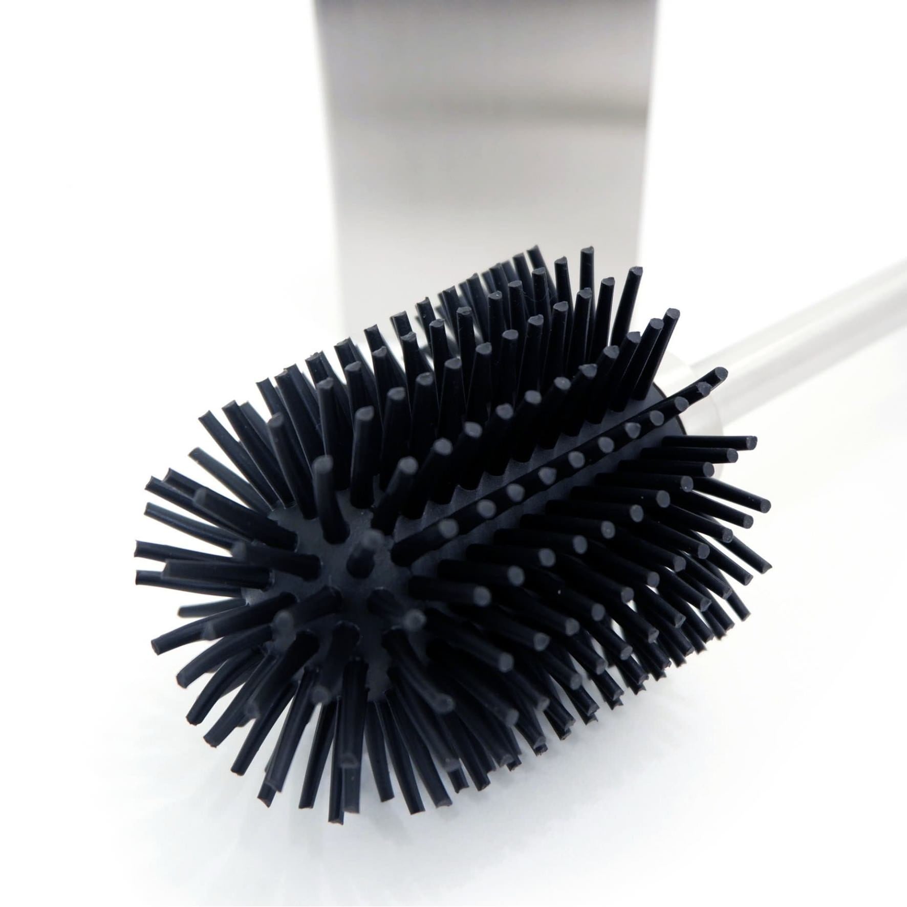 トイレブラシ｜40489 CARVO HL 床置きタイプ トイレ掃除 長さ41.7cm ケース幅8cm ケース奥行き8cm 18/10ステンレス製 ヘアライン仕上げ