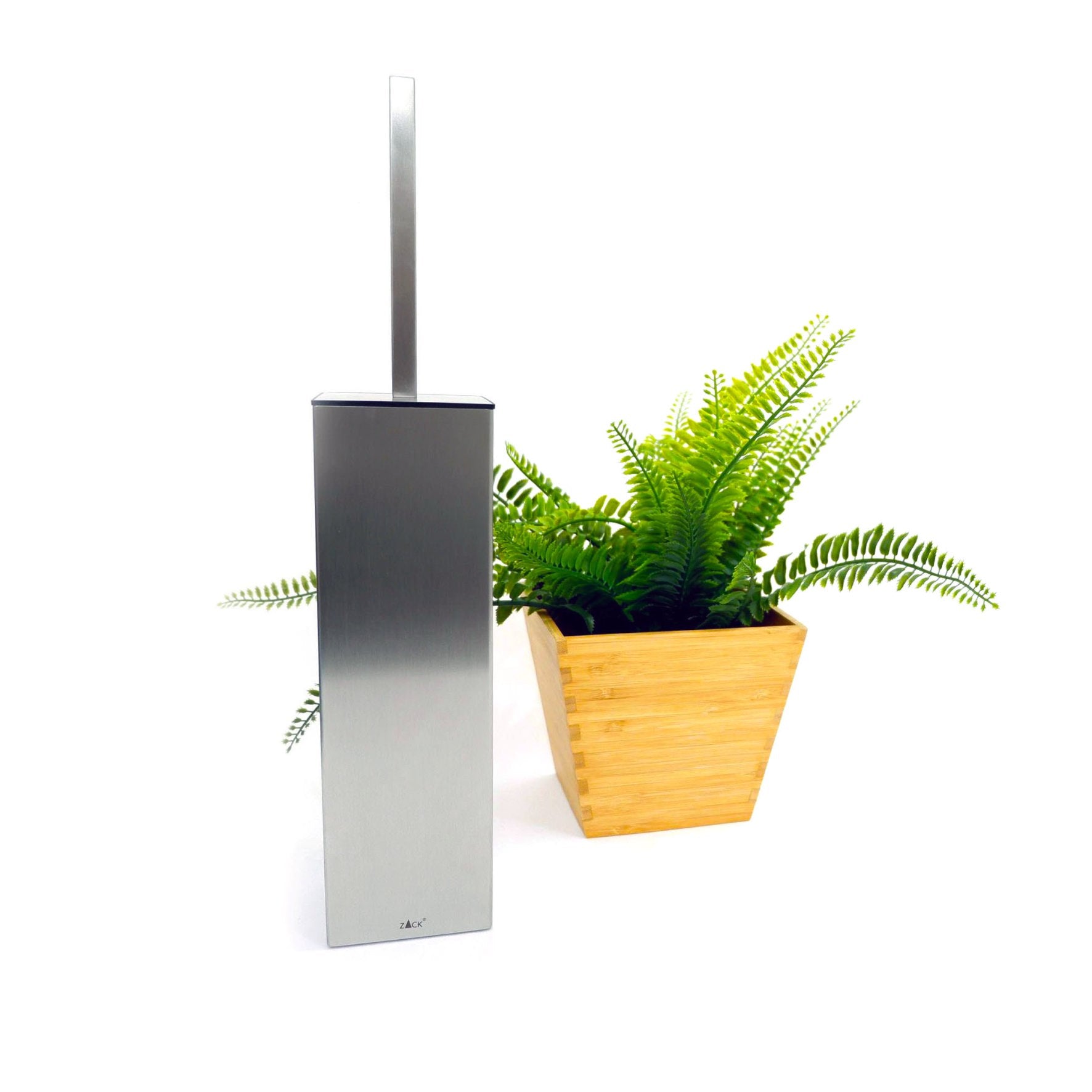 トイレブラシ｜40489 CARVO HL 床置きタイプ トイレ掃除 長さ41.7cm ケース幅8cm ケース奥行き8cm 18/10ステンレス製 ヘアライン仕上げ