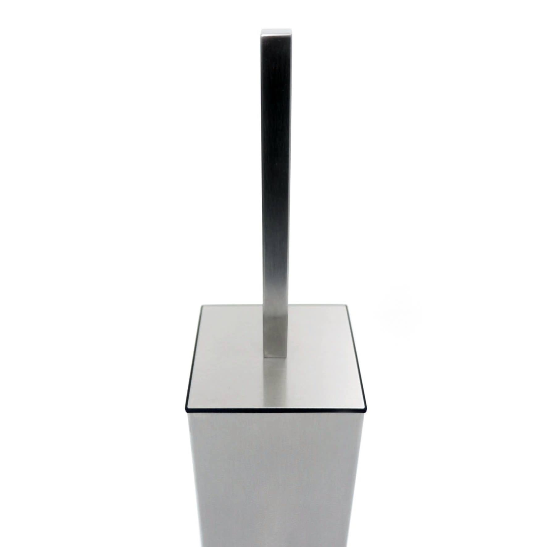 トイレブラシ｜40489 CARVO HL 床置きタイプ トイレ掃除 長さ41.7cm ケース幅8cm ケース奥行き8cm 18/10ステンレス製 ヘアライン仕上げ