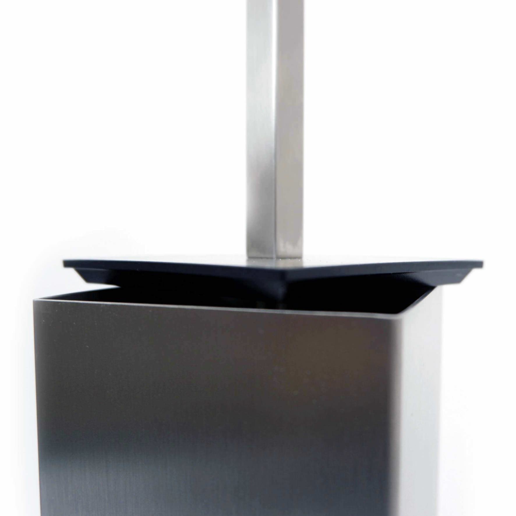 トイレブラシ｜40489 CARVO HL 床置きタイプ トイレ掃除 長さ41.7cm ケース幅8cm ケース奥行き8cm 18/10ステンレス製 ヘアライン仕上げ