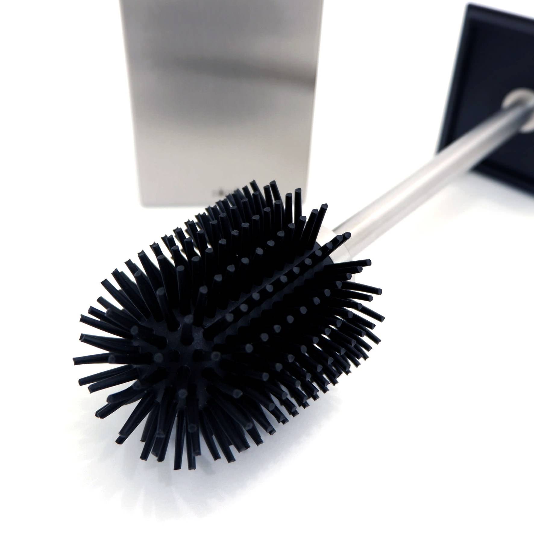 トイレブラシ｜40490 CARVO HL 壁設置タイプ トイレ掃除 長さ41.7cm ケース幅8cm 奥行き10.2cm 18/10ステンレス製 ヘアライン仕上げ SP50