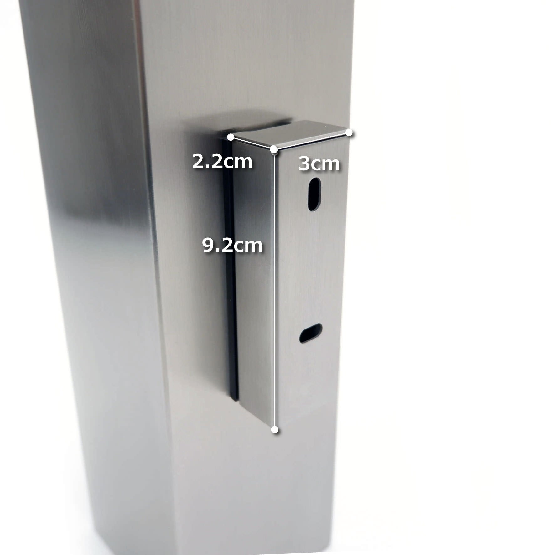 トイレブラシ｜40490 CARVO HL 壁設置タイプ トイレ掃除 長さ41.7cm ケース幅8cm 奥行き10.2cm 18/10ステンレス製 ヘアライン仕上げ SP50