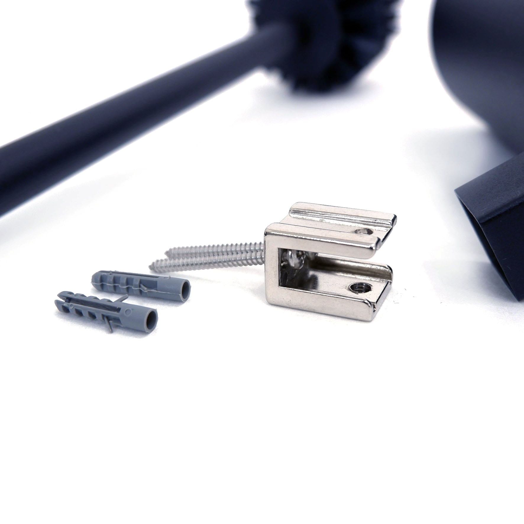 トイレブラシ｜40507 CARVO MB 壁設置タイプ トイレ掃除 長さ50.1cm ケース幅8.9cm 奥行き12.2cm 18/10ステンレス製 マットブラック SP50