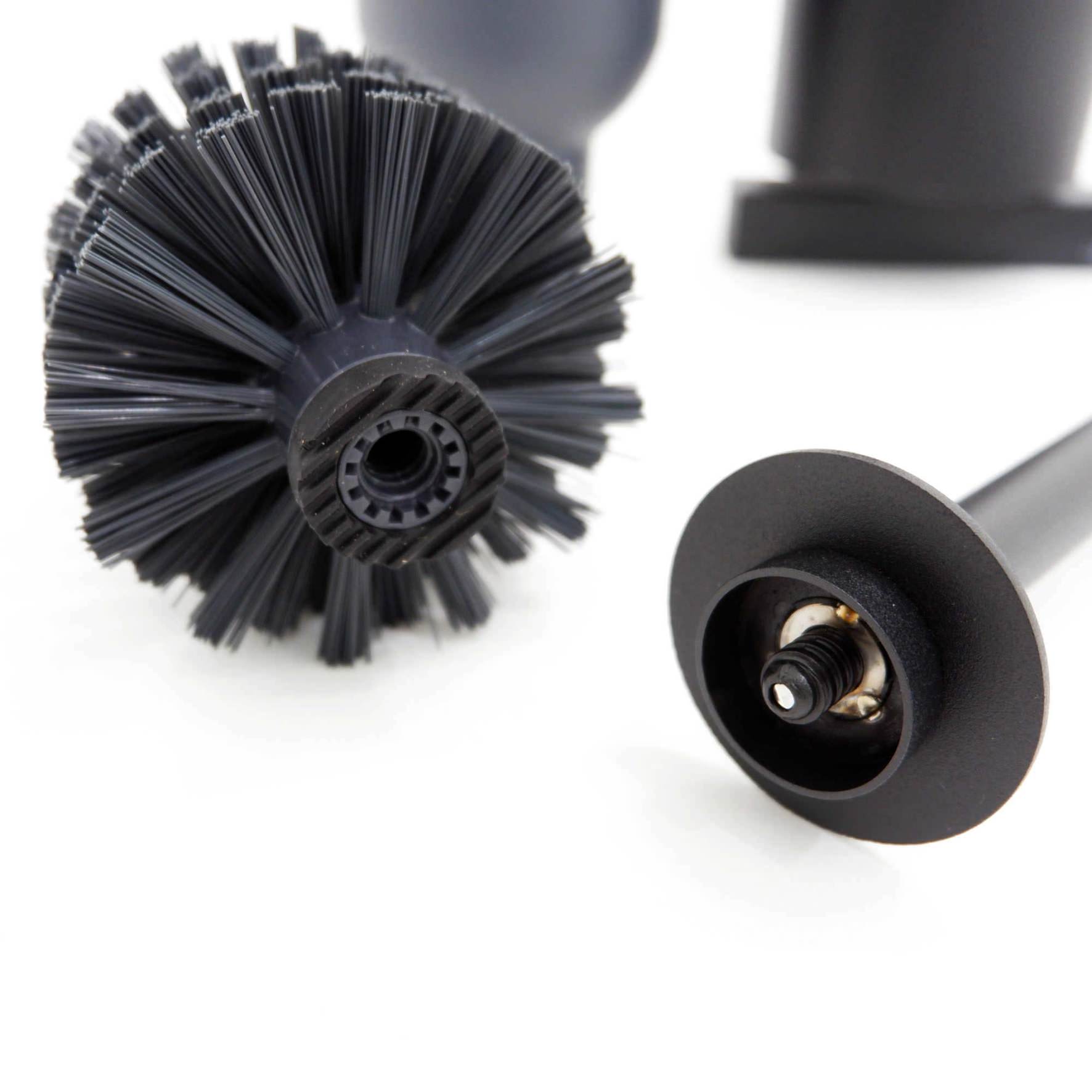 トイレブラシ｜40507 CARVO MB 壁設置タイプ トイレ掃除 長さ50.1cm ケース幅8.9cm 奥行き12.2cm 18/10ステンレス製 マットブラック SP50