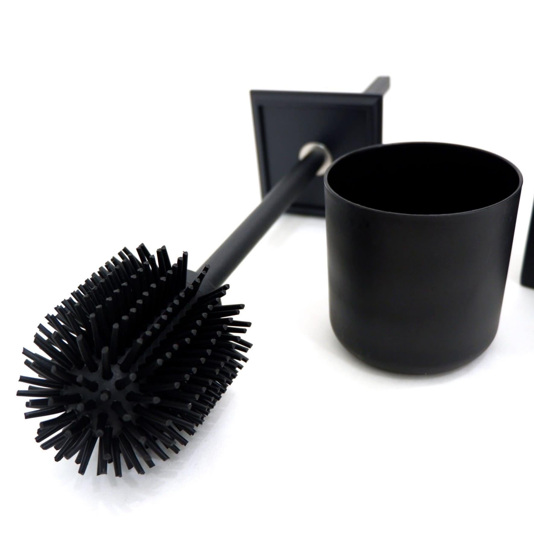 トイレブラシ｜40510 CARVO MB 壁設置タイプ トイレ掃除 長さ41.7cm ケース幅8cm 奥行き10.2cm 18/10ステンレス製 マットブラック SP50