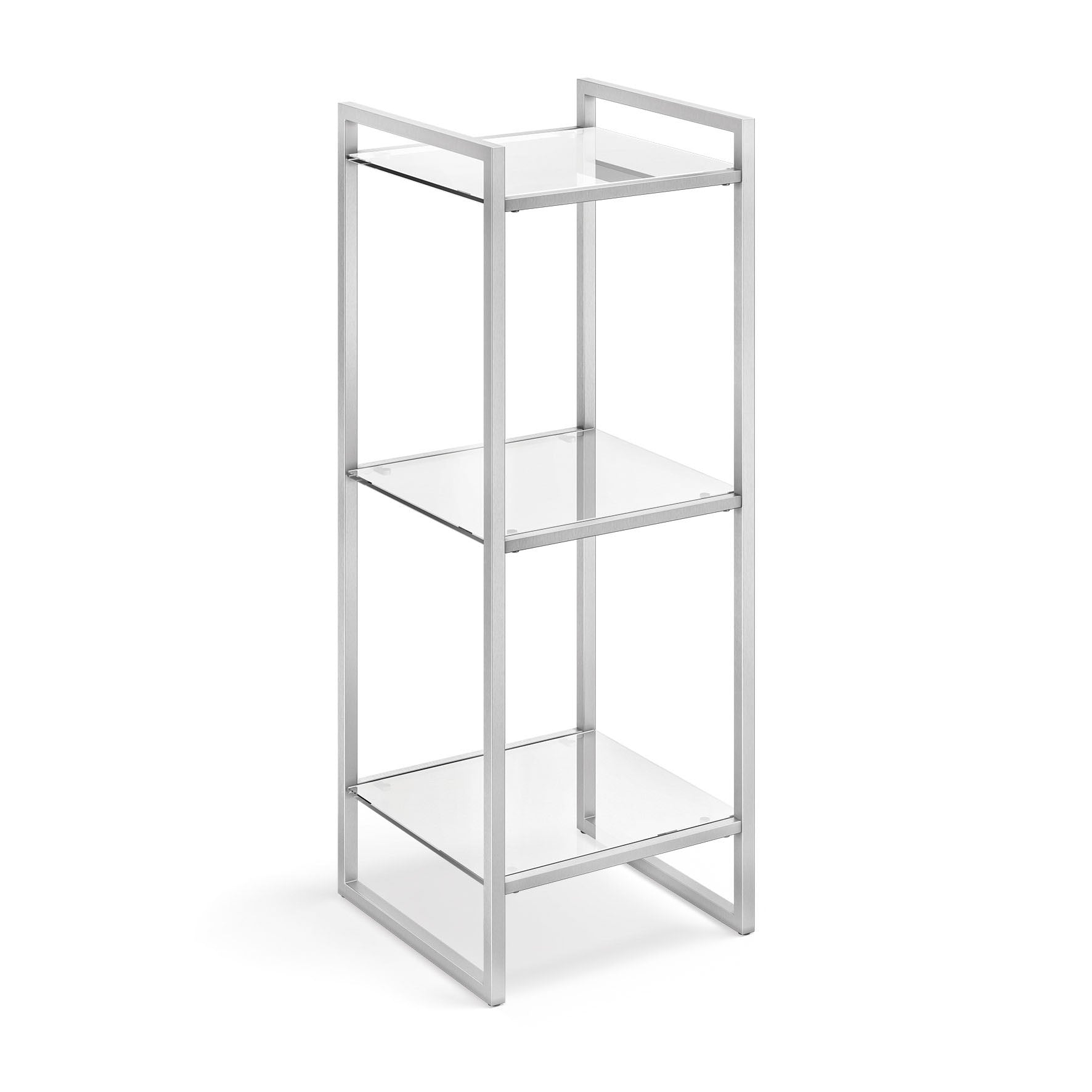 バスルームラック｜40528 PONIO HL 3段シェルフ 3段ラック 洗面収納 高さ80.2cm 幅30.2cm 奥行き30cm 18/10ステンレス製 ヘアライン仕上げ