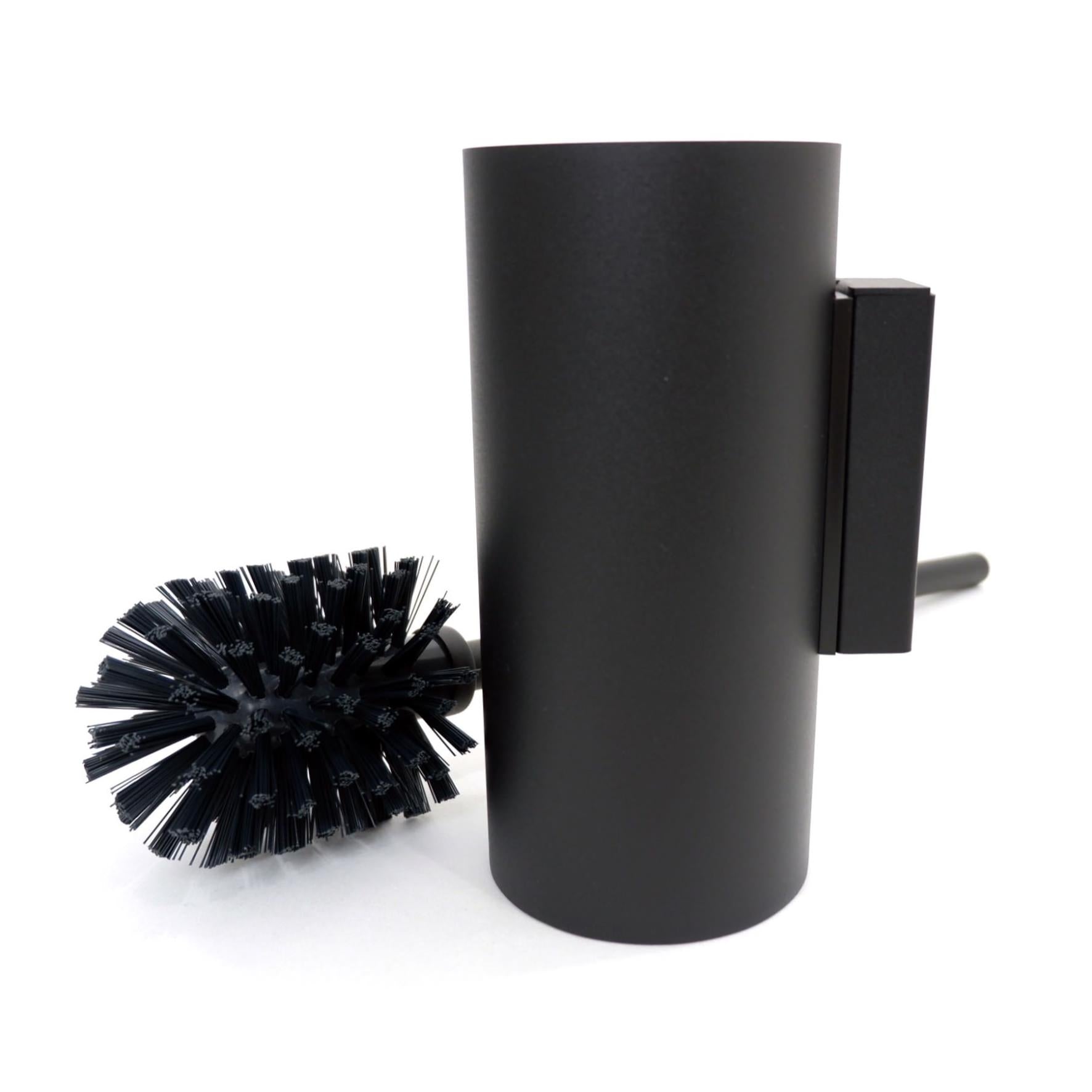 トイレブラシ｜40571 LINEA MB 壁設置タイプ トイレ掃除 長さ45cm ケース直径9cm 18/10ステンレス製 マットブラック SP50