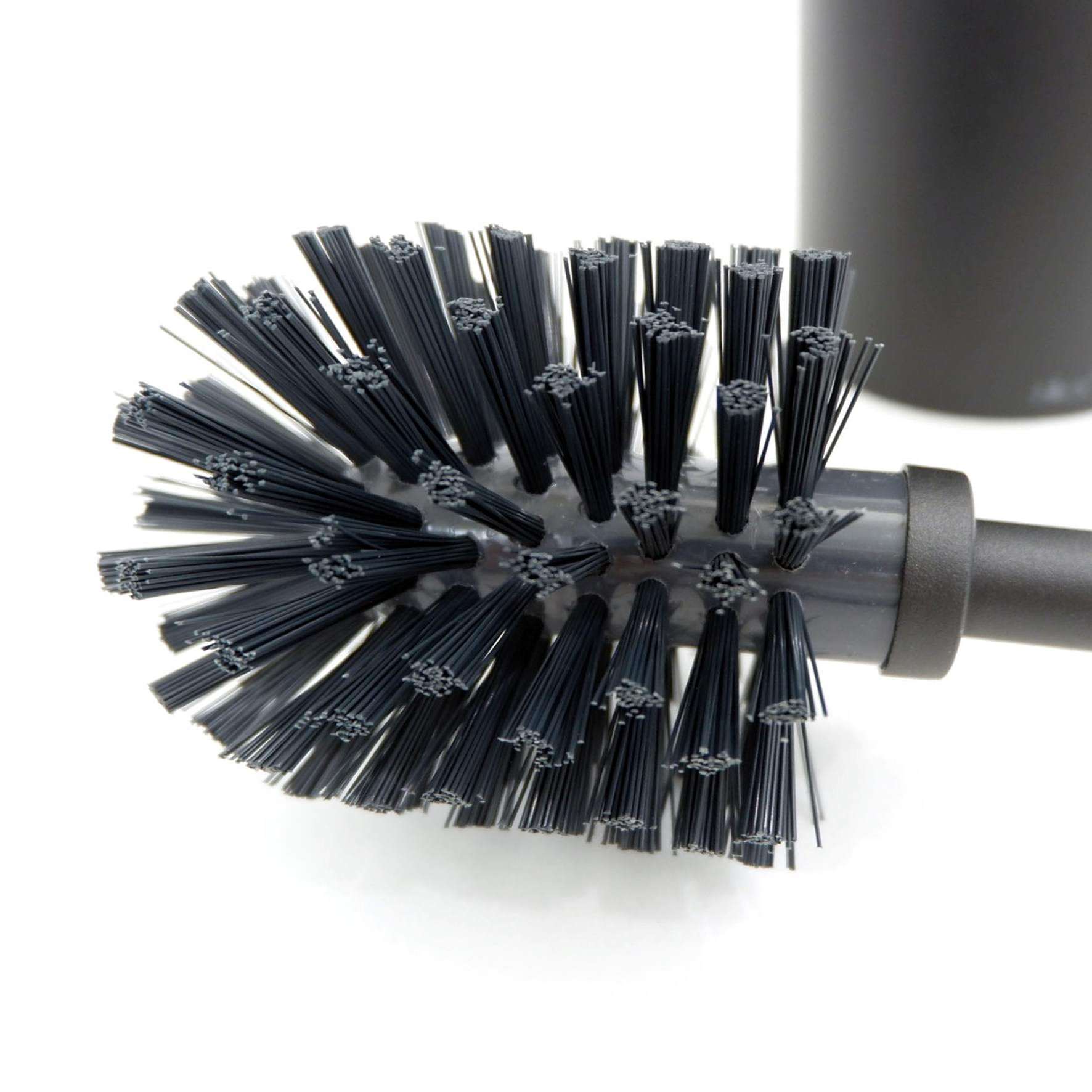 トイレブラシ｜40571 LINEA MB 壁設置タイプ トイレ掃除 長さ45cm ケース直径9cm 18/10ステンレス製 マットブラック SP50