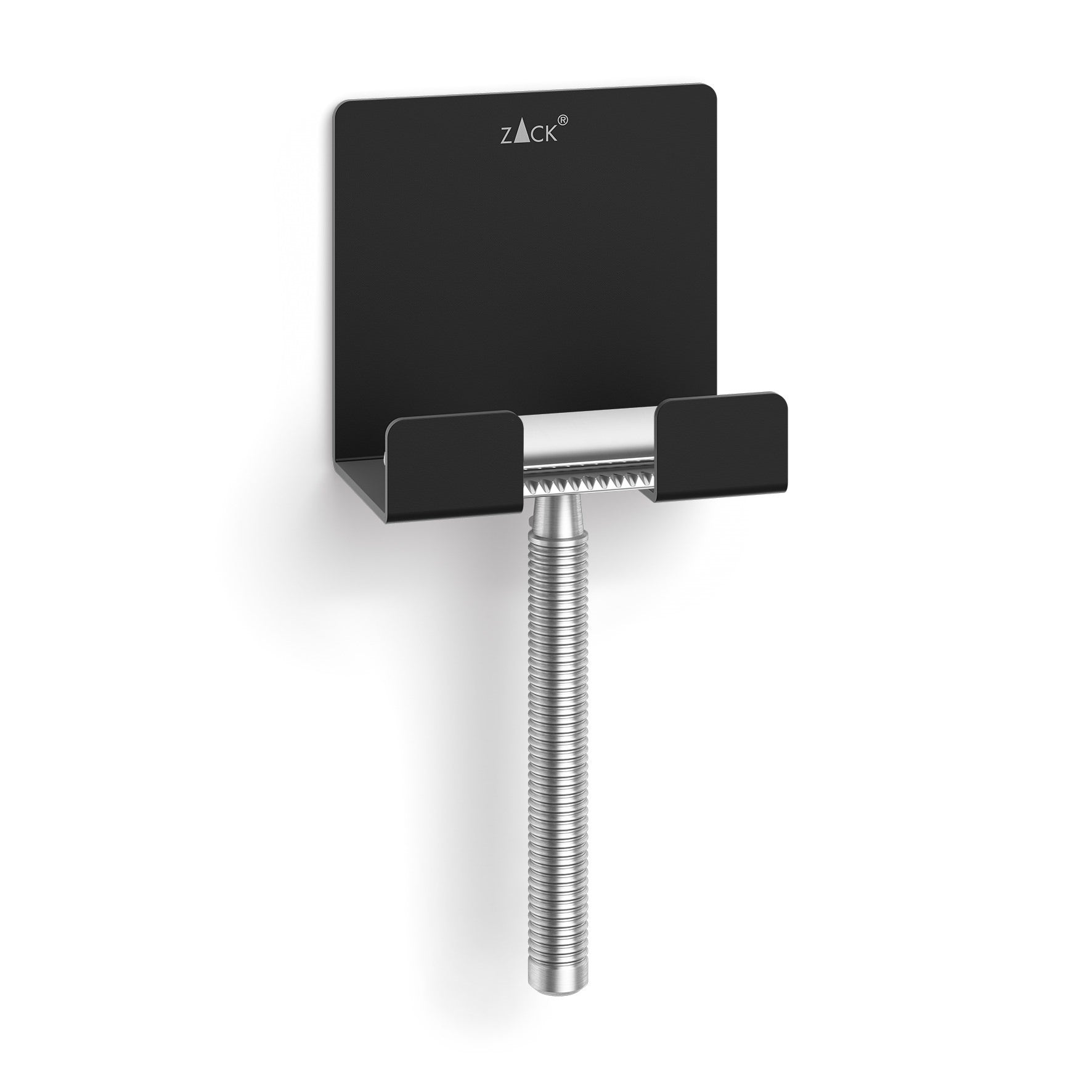 レイザーホルダー｜40604 POTES MB ひげそり 洗面収納 接着シールタイプ 高さ5.5cm 幅6cm 18/10ステンレス製 マットブラック SP50