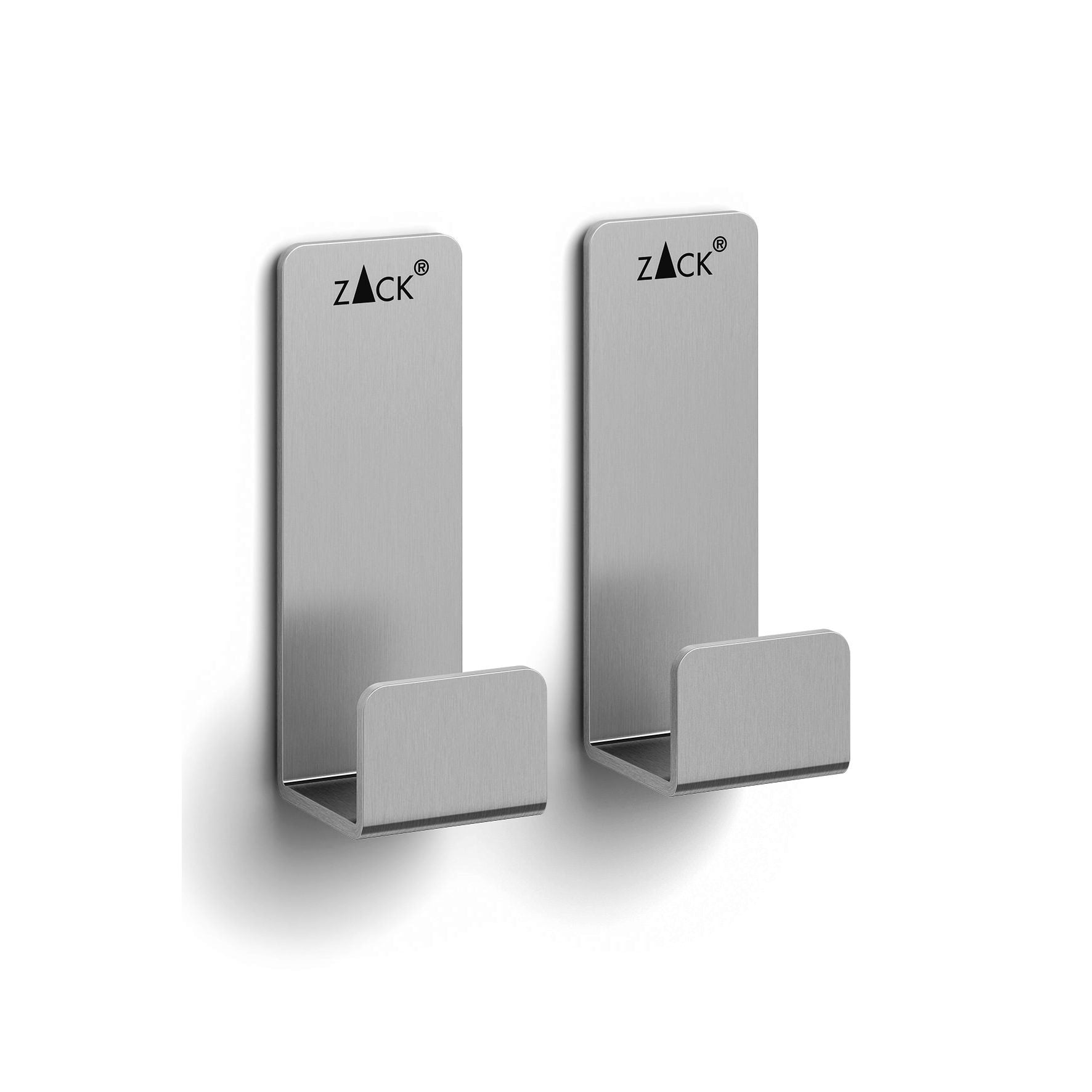 タオル掛け｜40608 POTES HL タオルフックS 2個入 ループタオルフック 接着シールタイプ 高さ5.5cm 幅2cm 18/10ステンレス製 ヘアライン仕上げ SP50