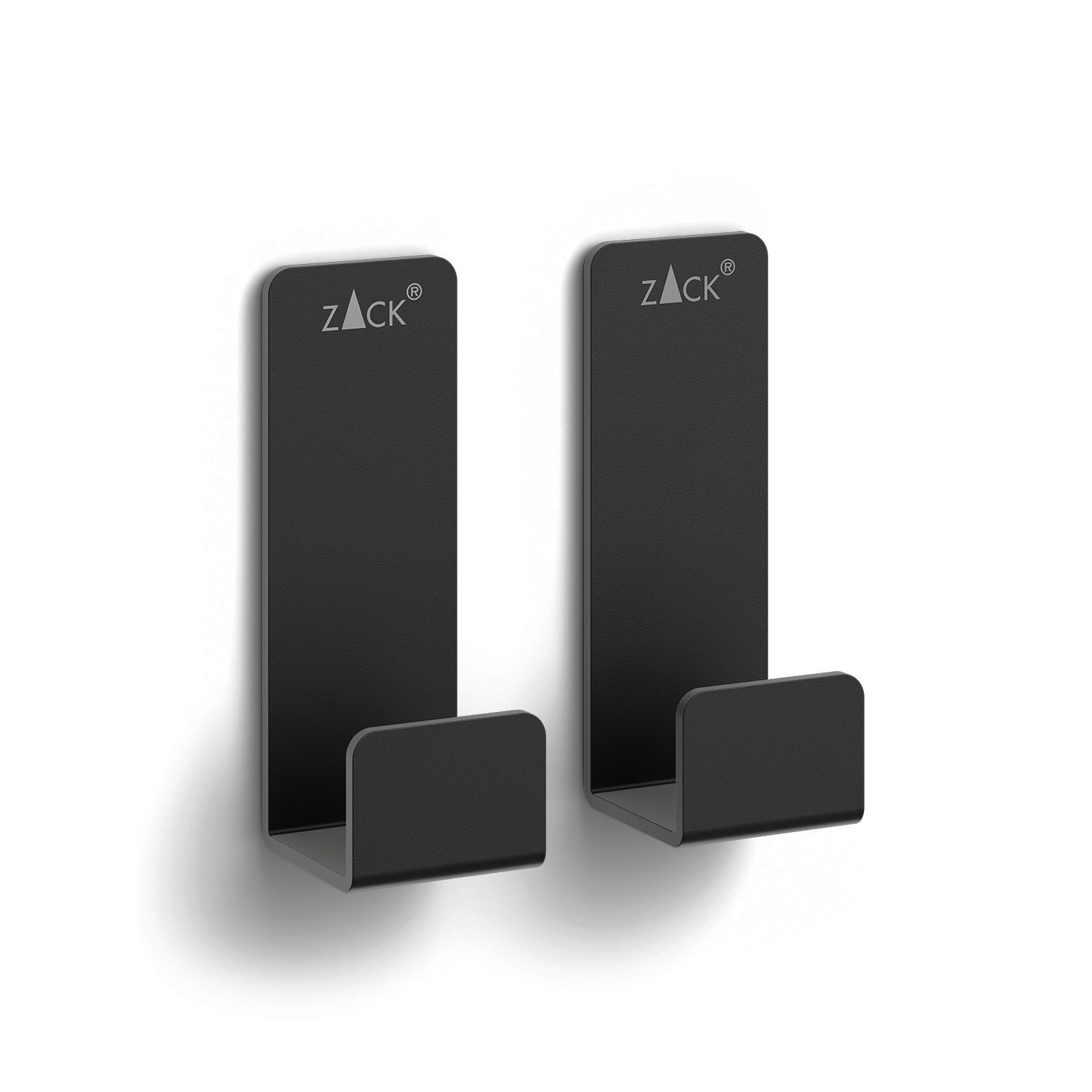 タオル掛け｜40609 POTES MB タオルフックS 2個入 ループタオルフック 接着シールタイプ 高さ5.5cm 幅2cm 18/10ステンレス製 マットブラック SP50