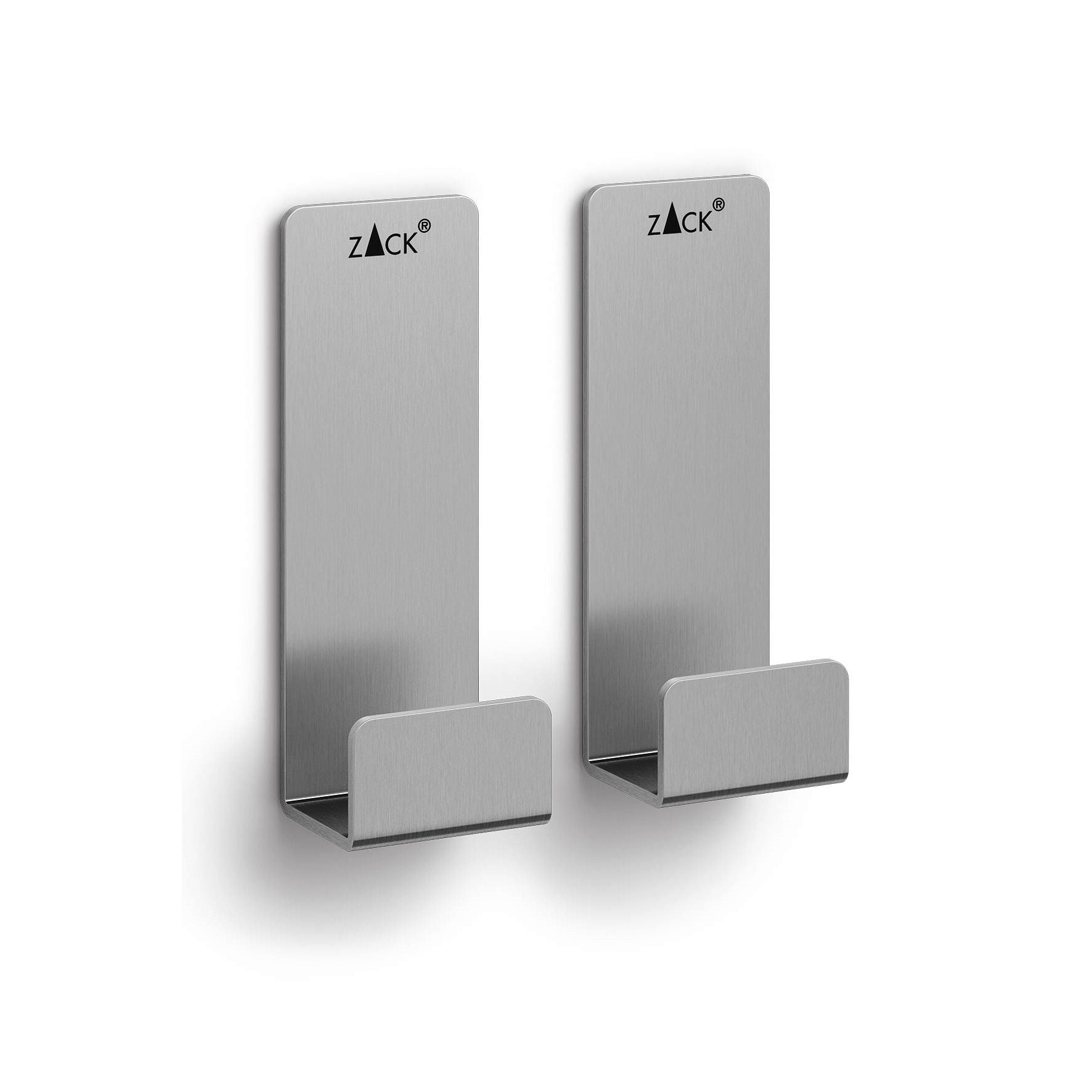 タオル掛け｜40610 POTES HL タオルフックL 2個入 ループタオルフック 接着シールタイプ 高さ7cm 幅2.5cm 18/10ステンレス製 ヘアライン仕上げ SP50