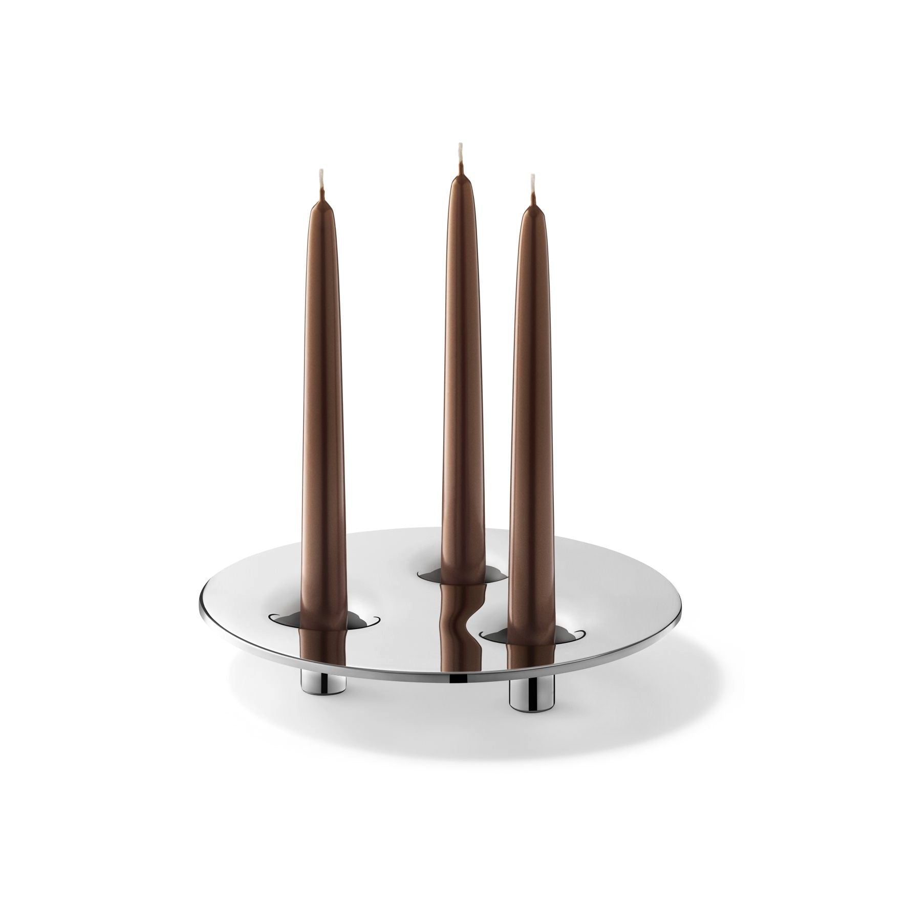 キャンドルホルダー｜40632 ALOMA MP キャンドルスタンド キャンドル置き ろうそく立て 直径24cm 高さ4.4cm 18/10ステンレス製 ミラーポリッシュ仕上げ H2-854 SP50