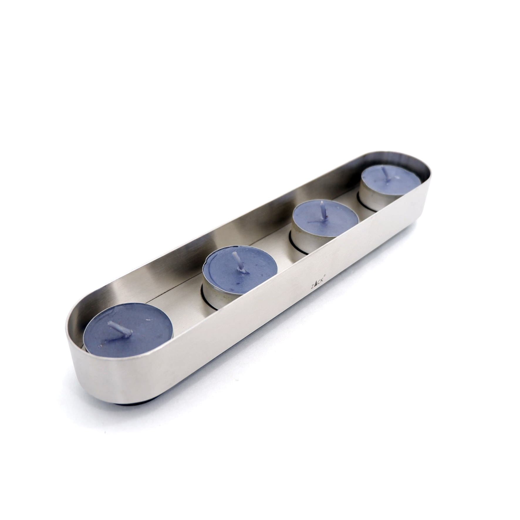 キャンドルホルダー｜40709 LONTA HL キャンドルスタンド ティーライトキャンドル置き 幅27.7cm 高さ4cm 奥行き5.1cm 18/10ステンレス製 ヘアライン仕上げ H1