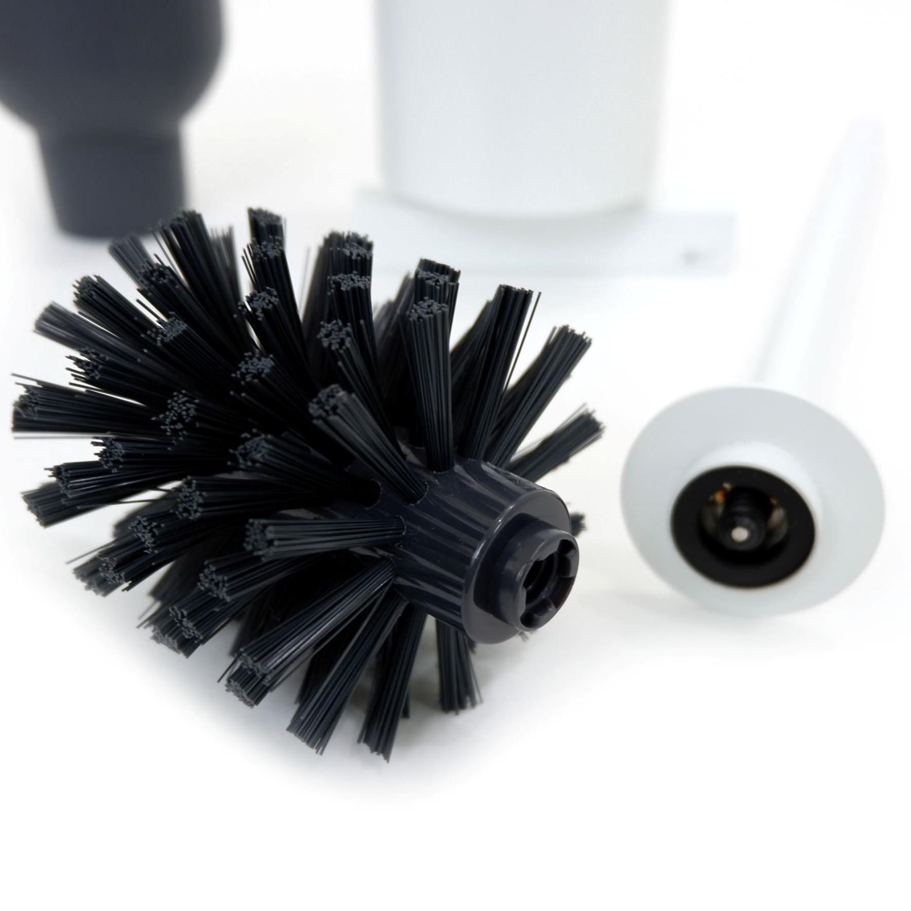 トイレブラシ｜40817 CARVO MW 壁設置タイプ トイレ掃除 長さ50.1cm ケース幅8.9cm 奥行き12.2cm 18/10ステンレス製 マットホワイト SP50