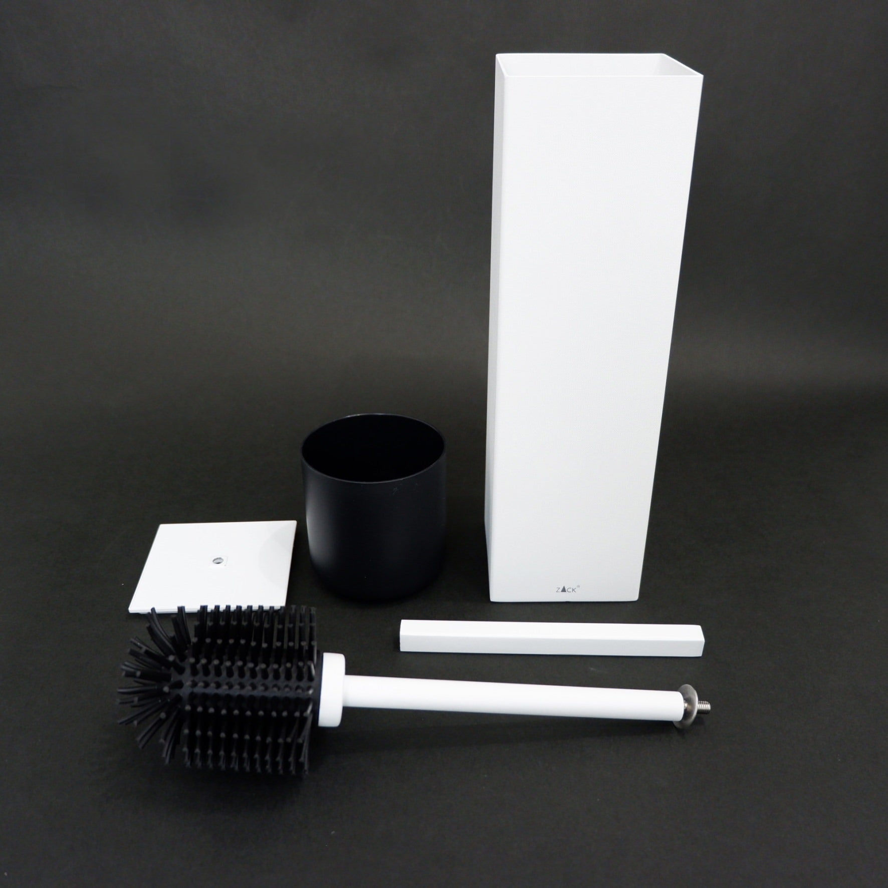 トイレブラシ｜40820 CARVO MW 床置きタイプ トイレ掃除 長さ41.7cm ケース幅8cm ケース奥行き8cm 18/10ステンレス製 マットホワイト SP50