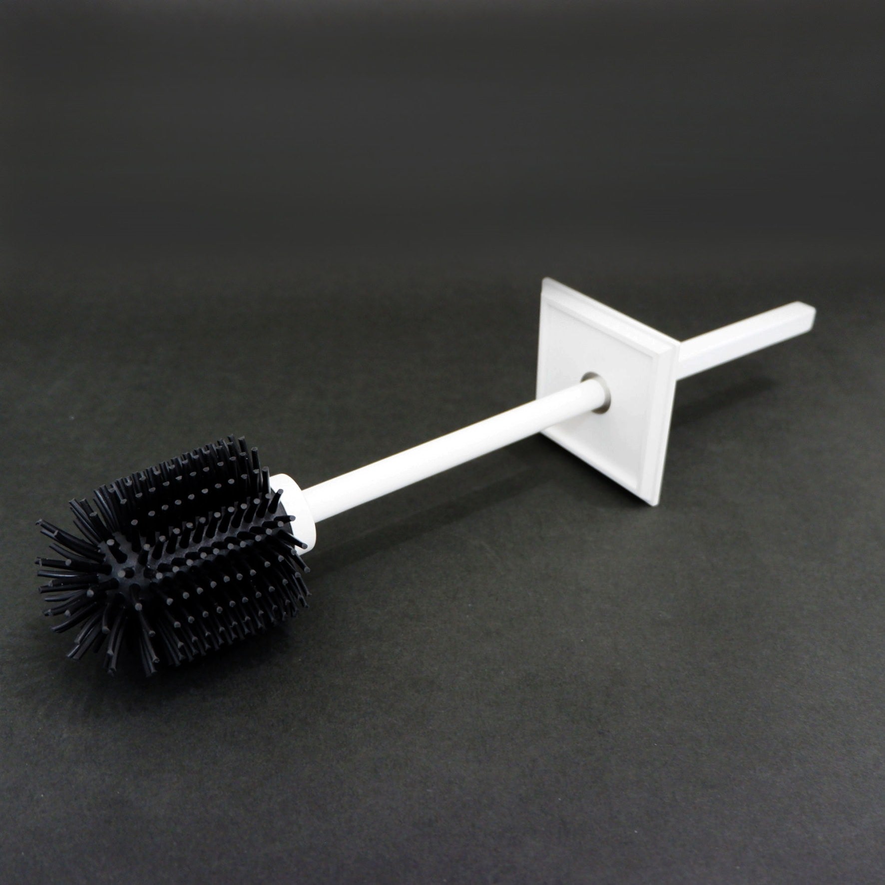 トイレブラシ｜40820 CARVO MW 床置きタイプ トイレ掃除 長さ41.7cm ケース幅8cm ケース奥行き8cm 18/10ステンレス製 マットホワイト SP50